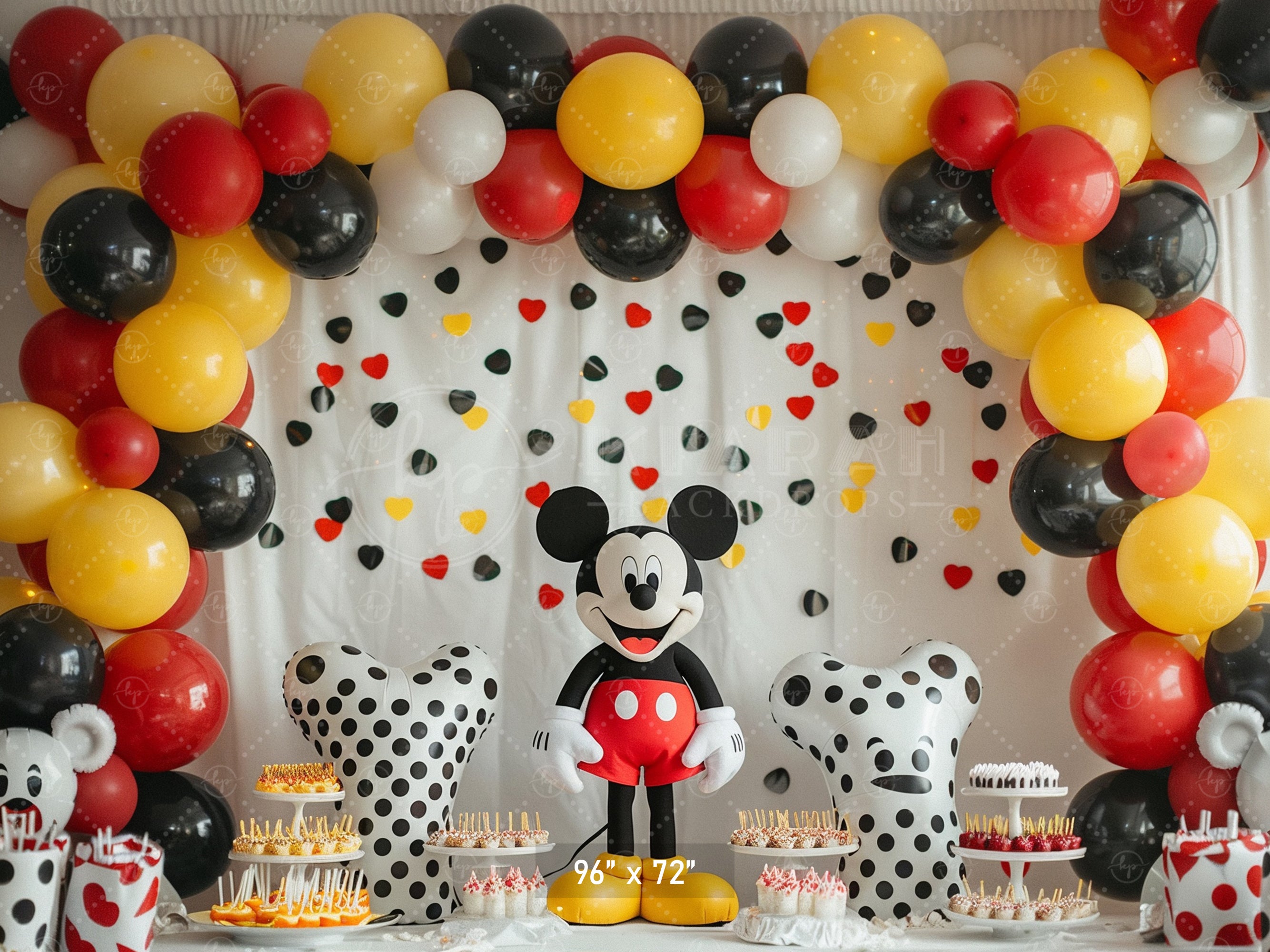 Classic Cartoon Celebration Backdrop