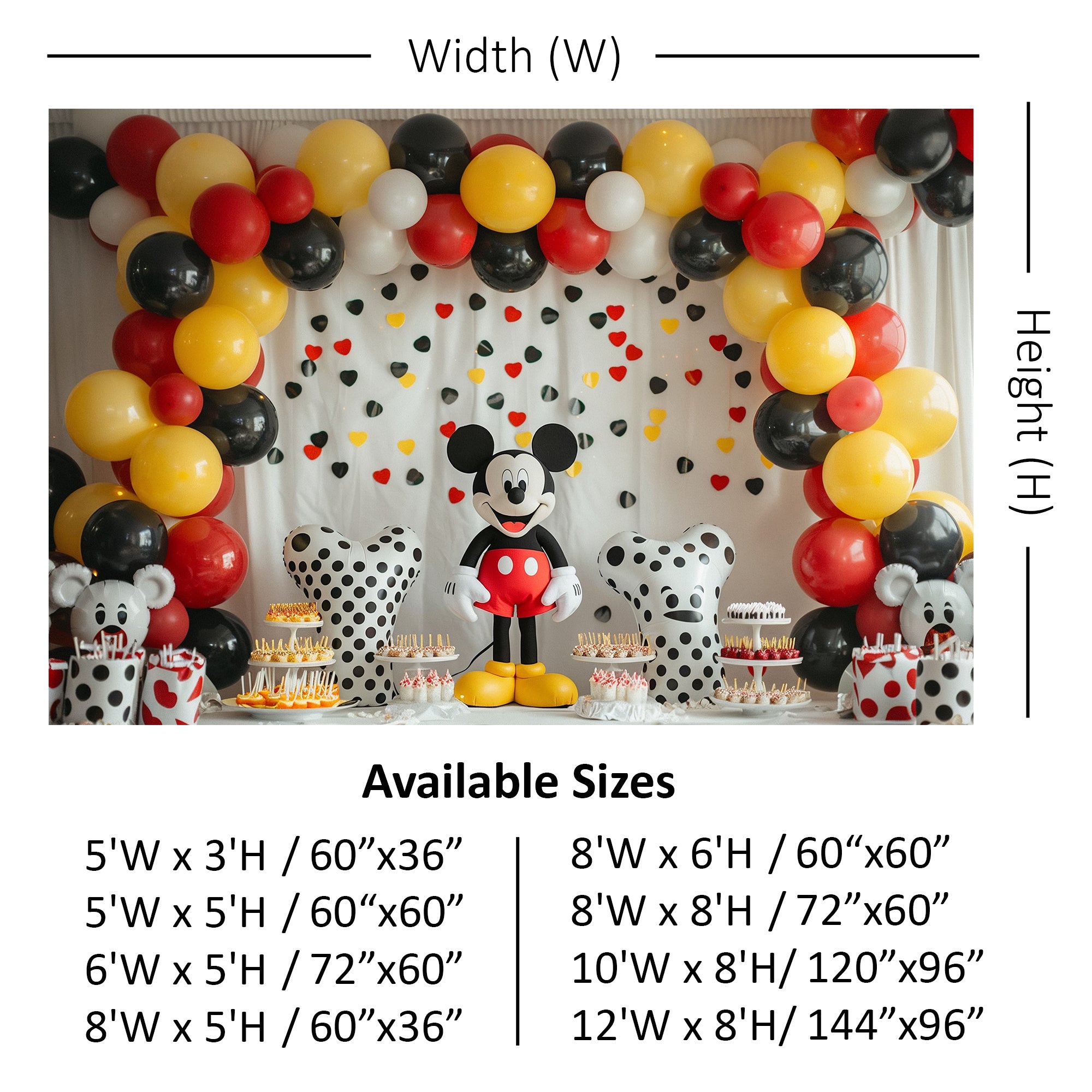 Classic Cartoon Celebration Backdrop