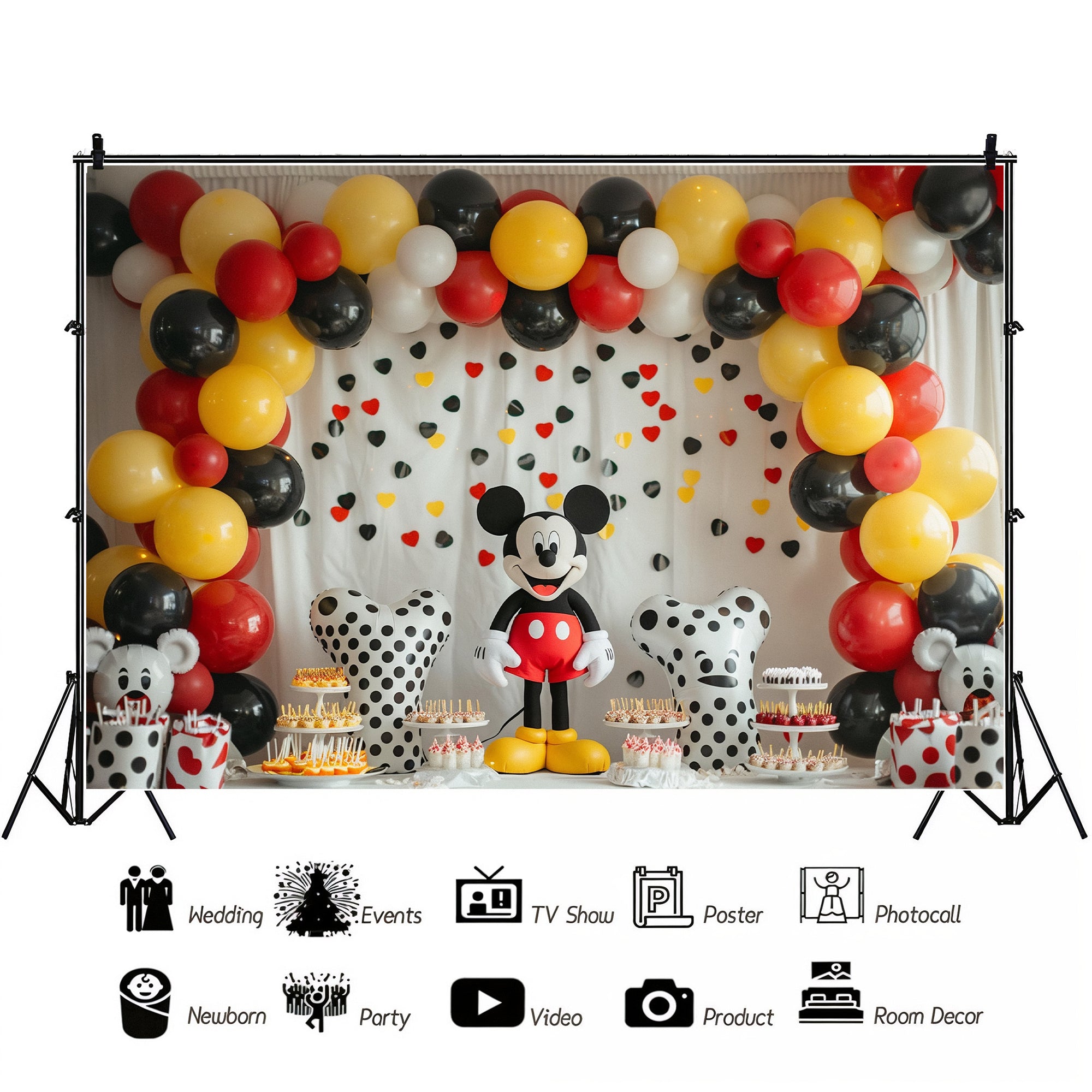 Classic Cartoon Celebration Backdrop