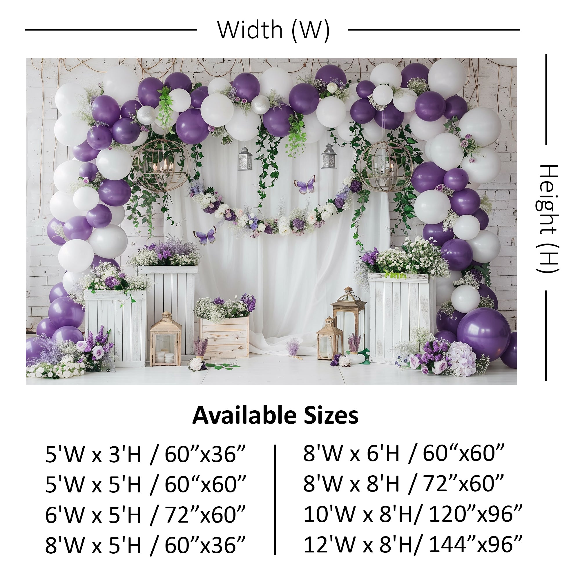 Elegant Lavender Garden Backdrop