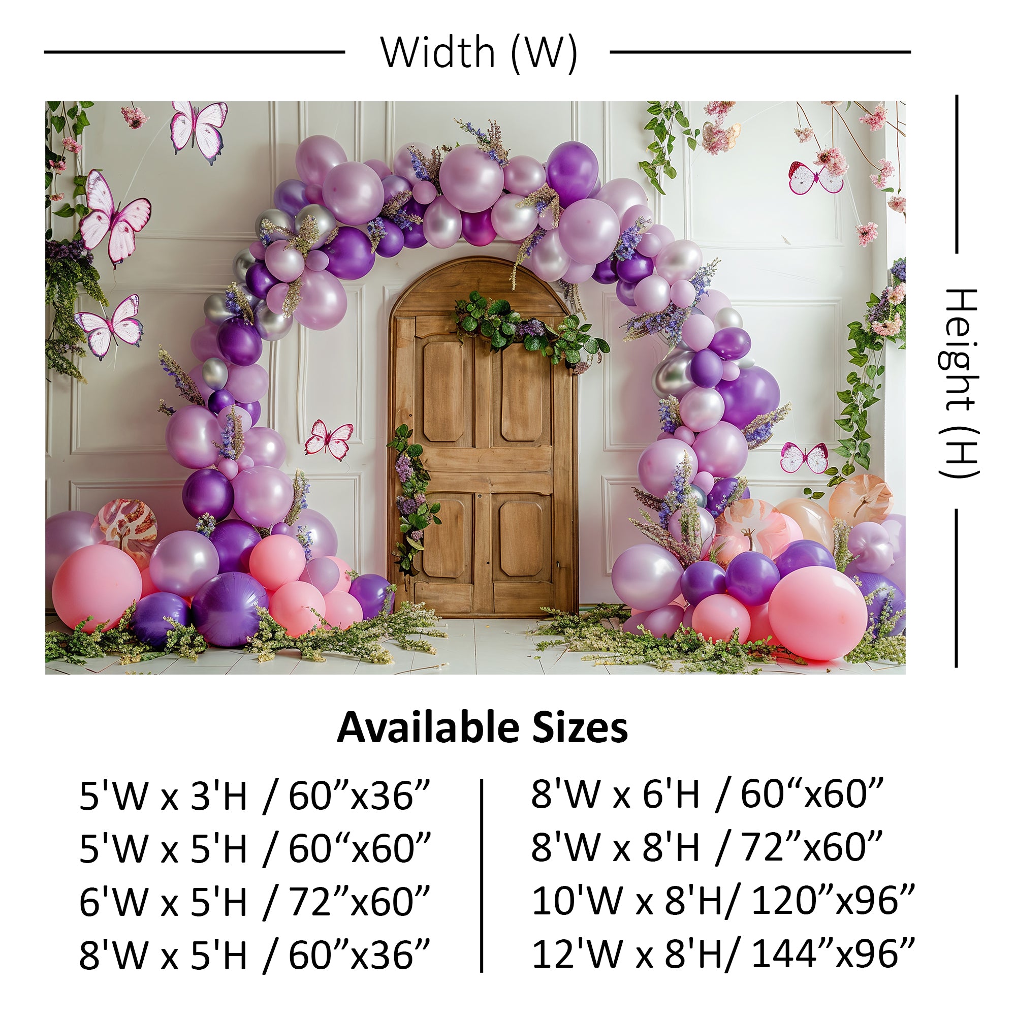 Whimsical Butterfly Door Backdrop