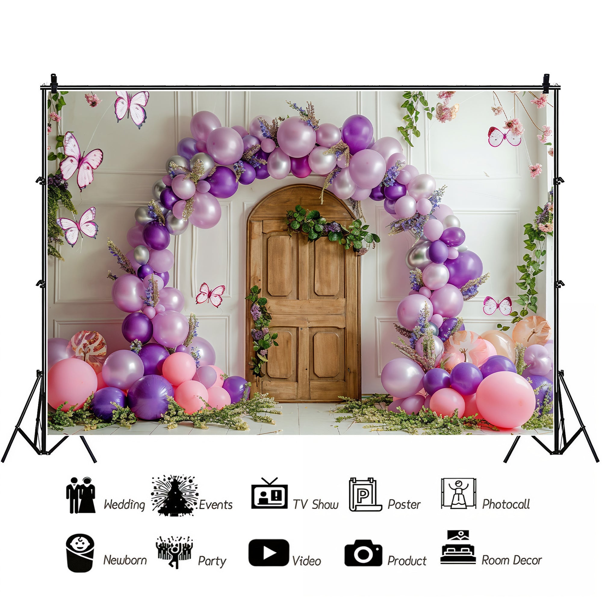 Whimsical Butterfly Door Backdrop