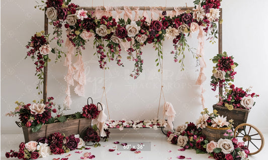 Romantic Floral Swing Backdrop