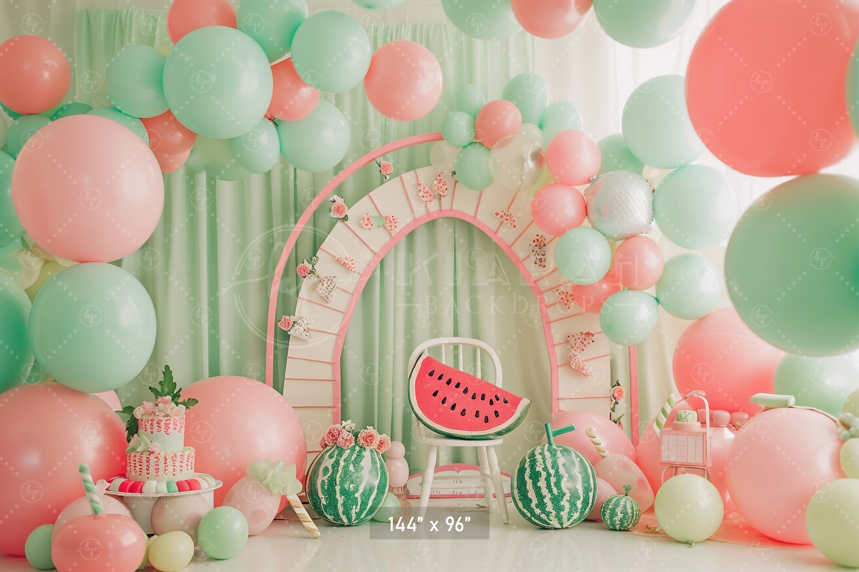 Watermelon Summer Party Backdrop