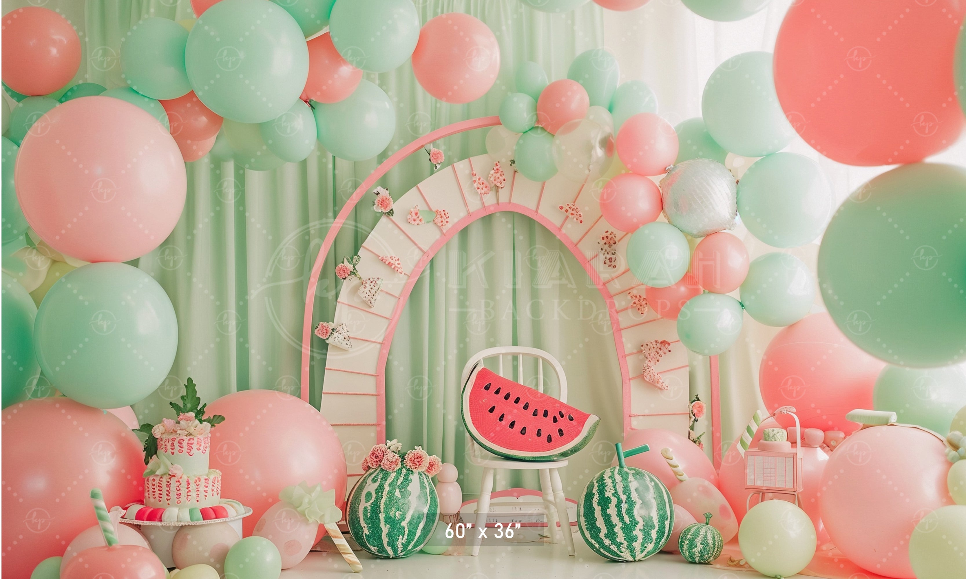 Watermelon Summer Party Backdrop