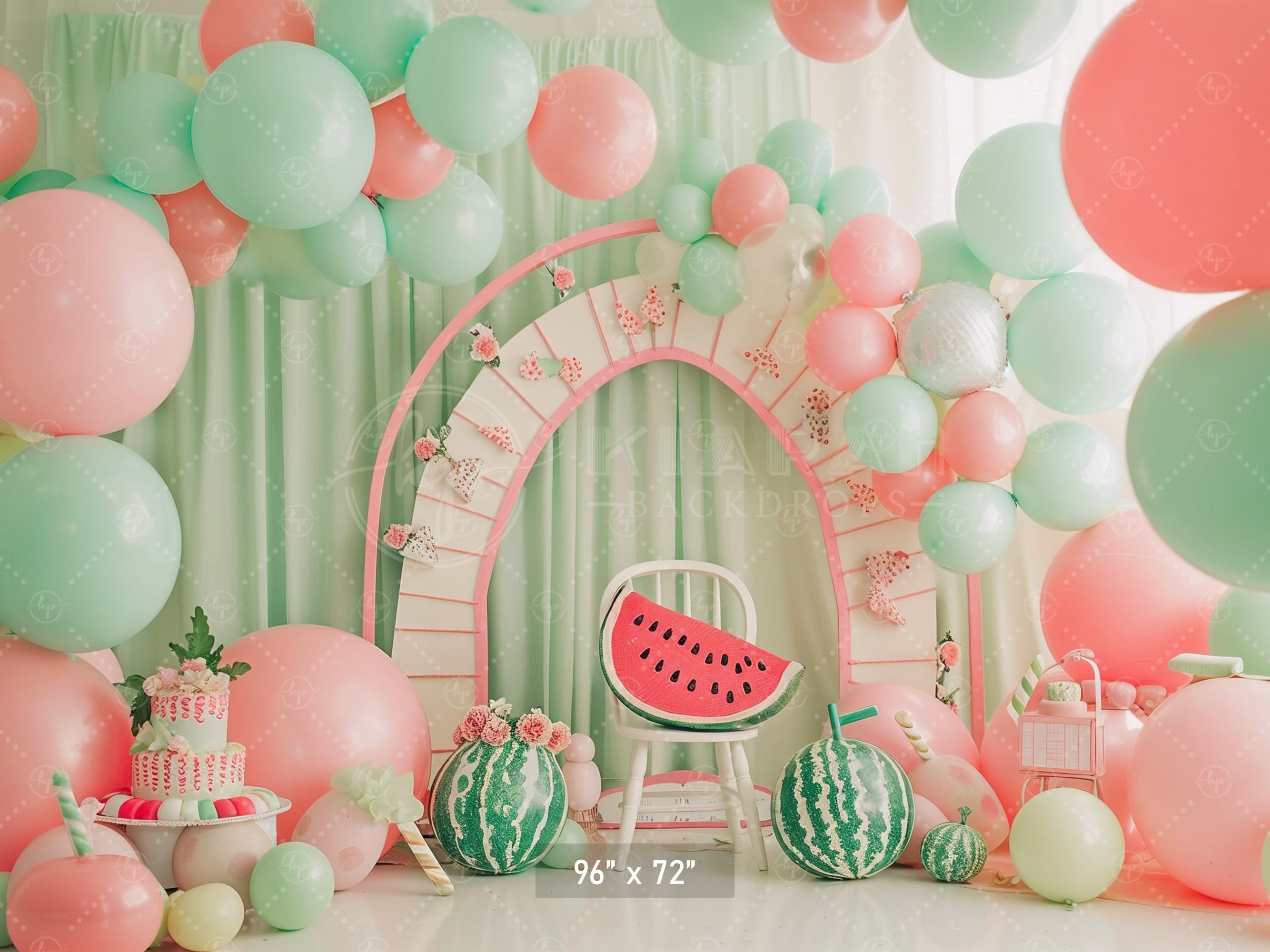 Watermelon Summer Party Backdrop