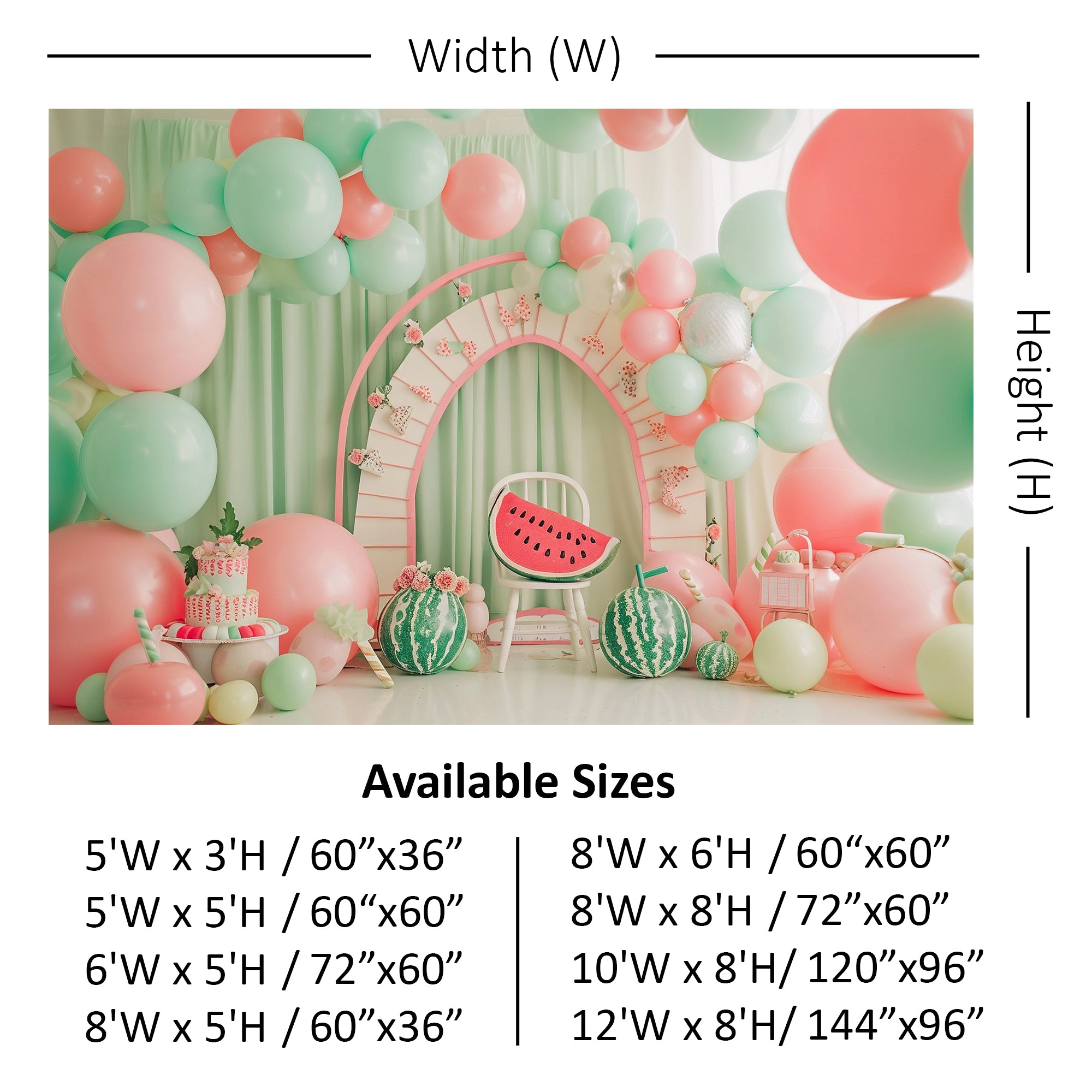 Watermelon Summer Party Backdrop
