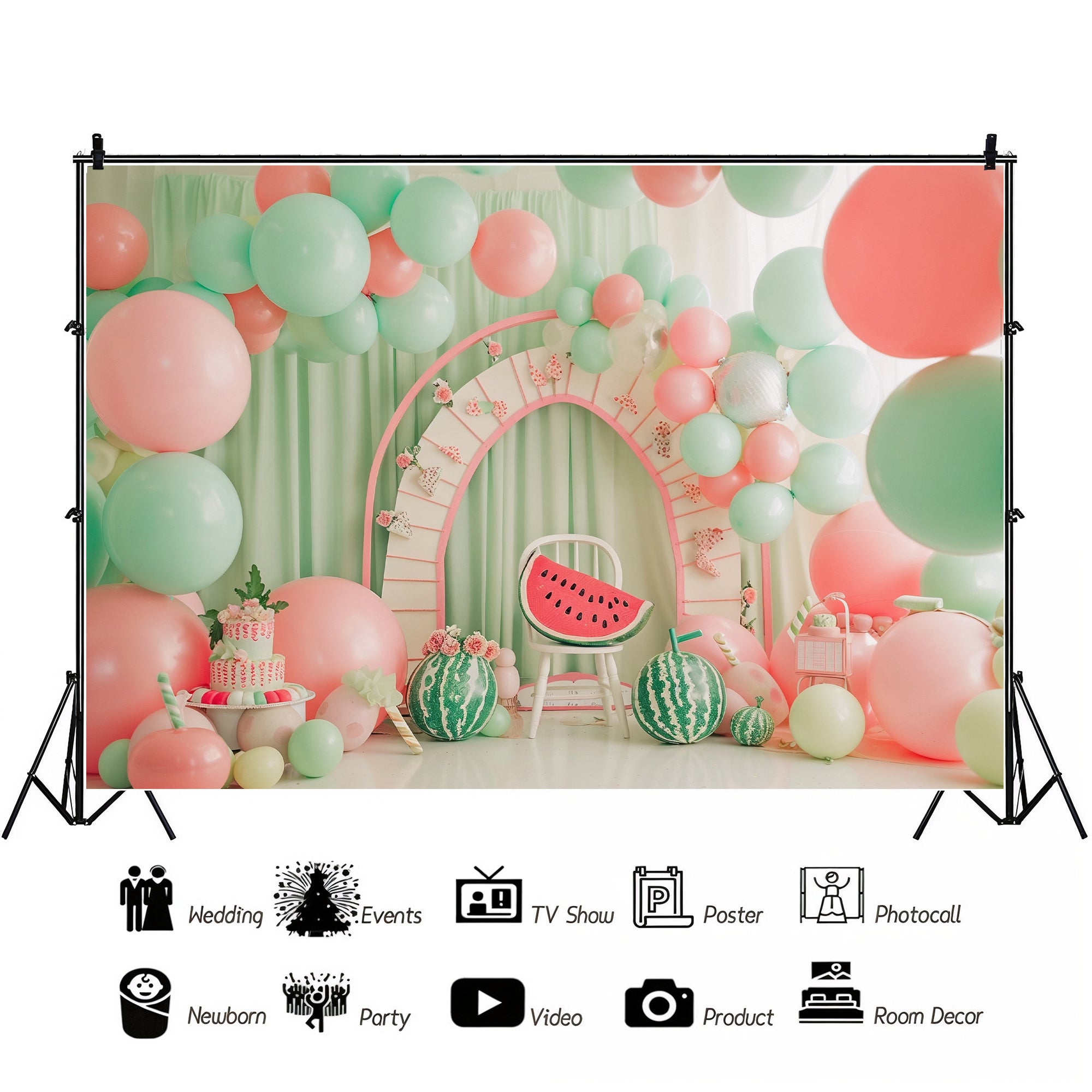 Watermelon Summer Party Backdrop