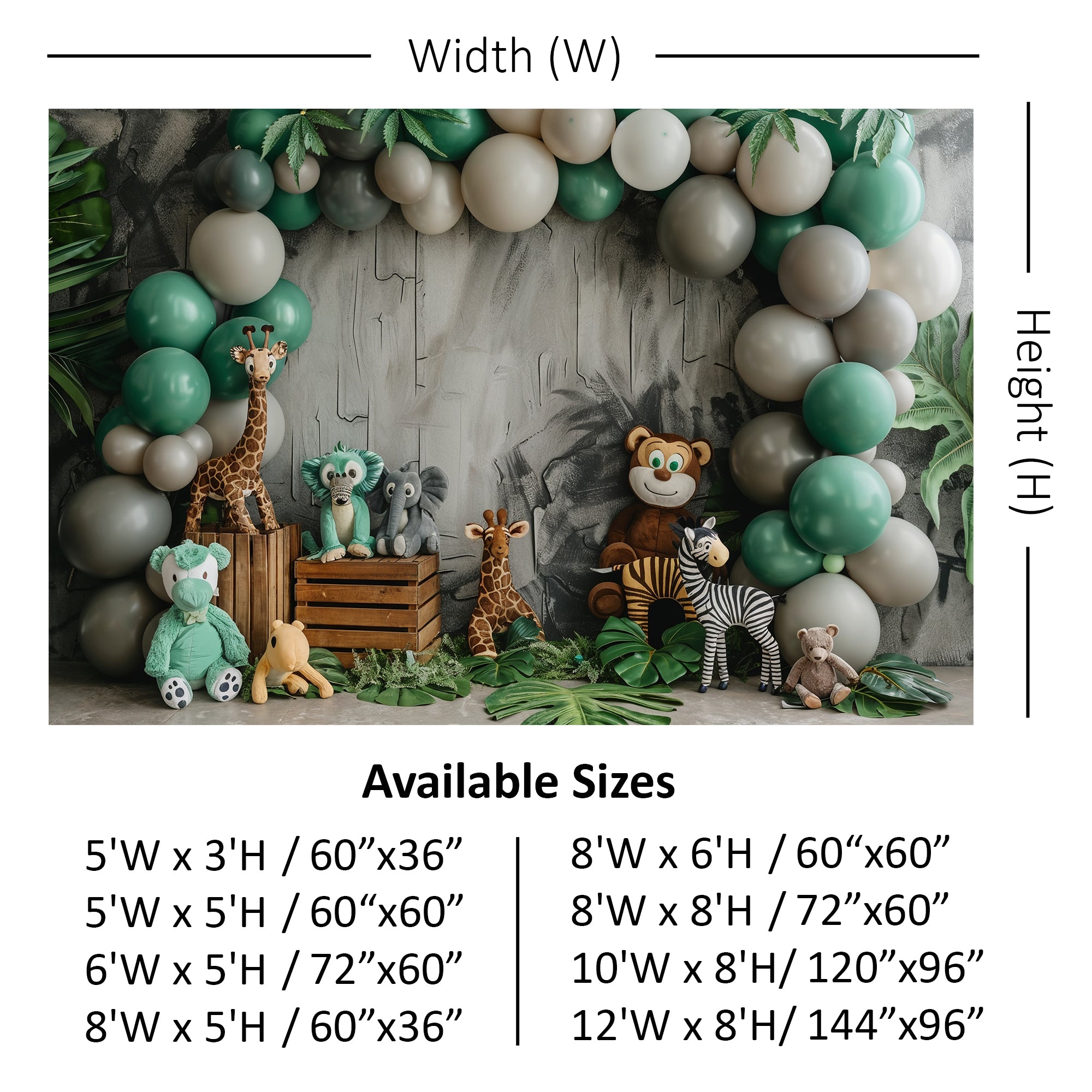 Jungle Safari Animal Backdrop