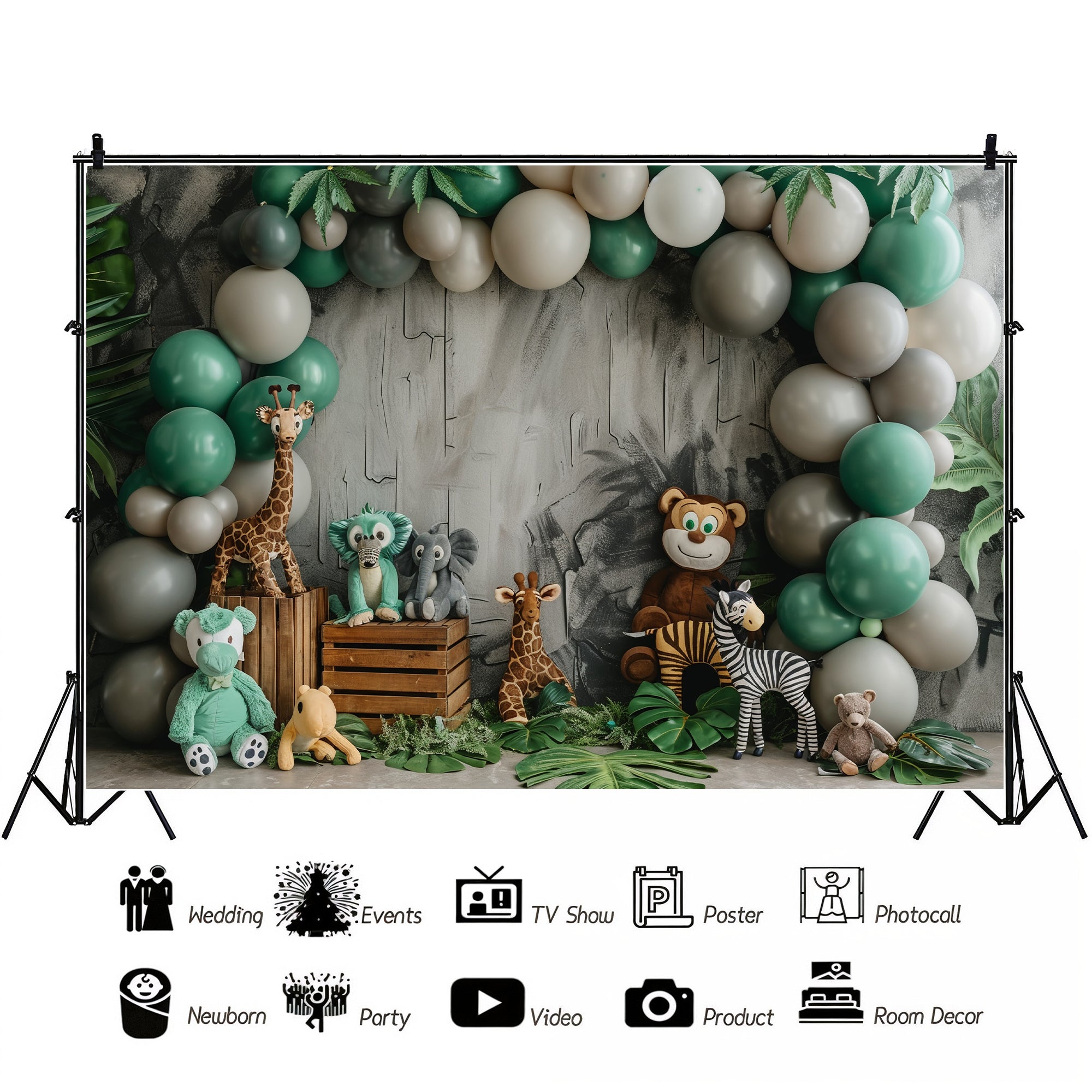 Jungle Safari Animal Backdrop