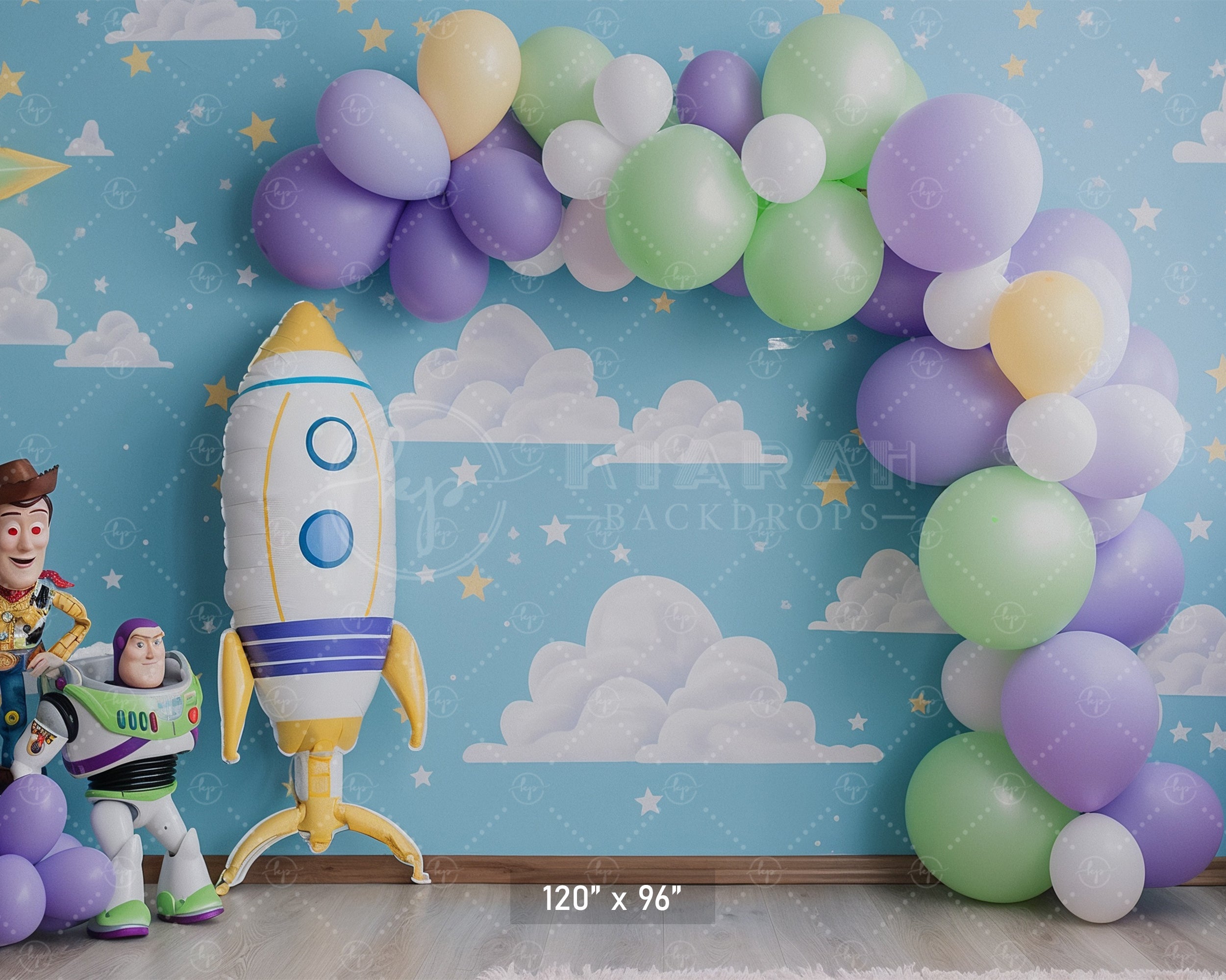 Space Adventure Kids Theme Backdrop