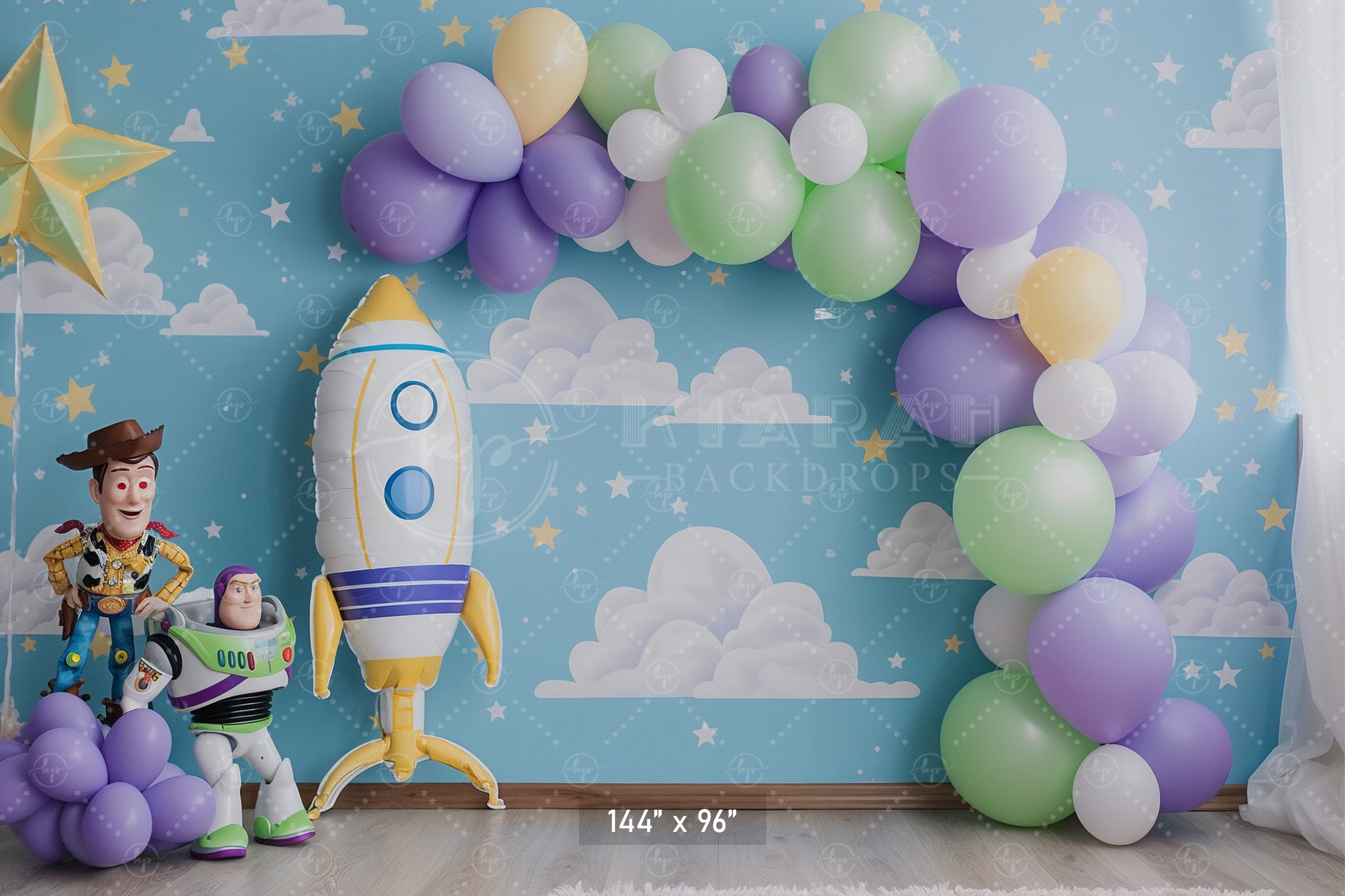 Space Adventure Kids Theme Backdrop