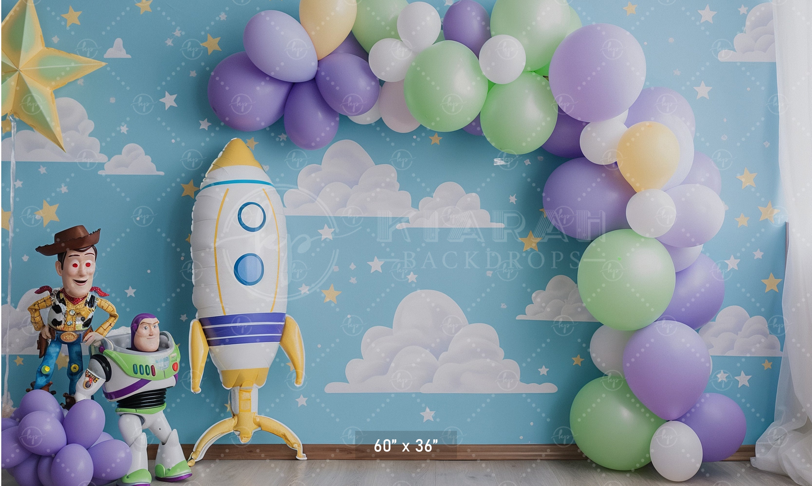 Space Adventure Kids Theme Backdrop