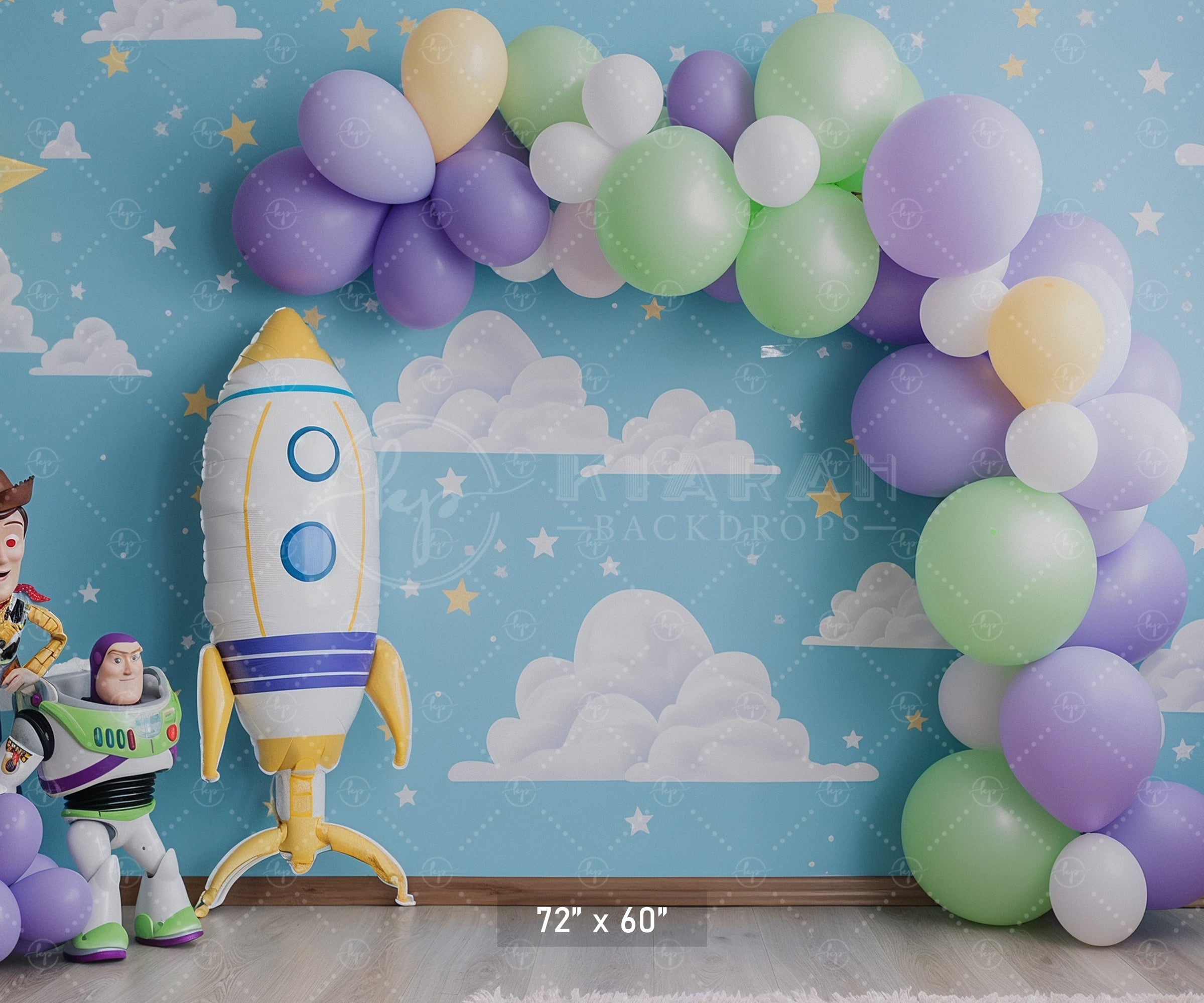 Space Adventure Kids Theme Backdrop