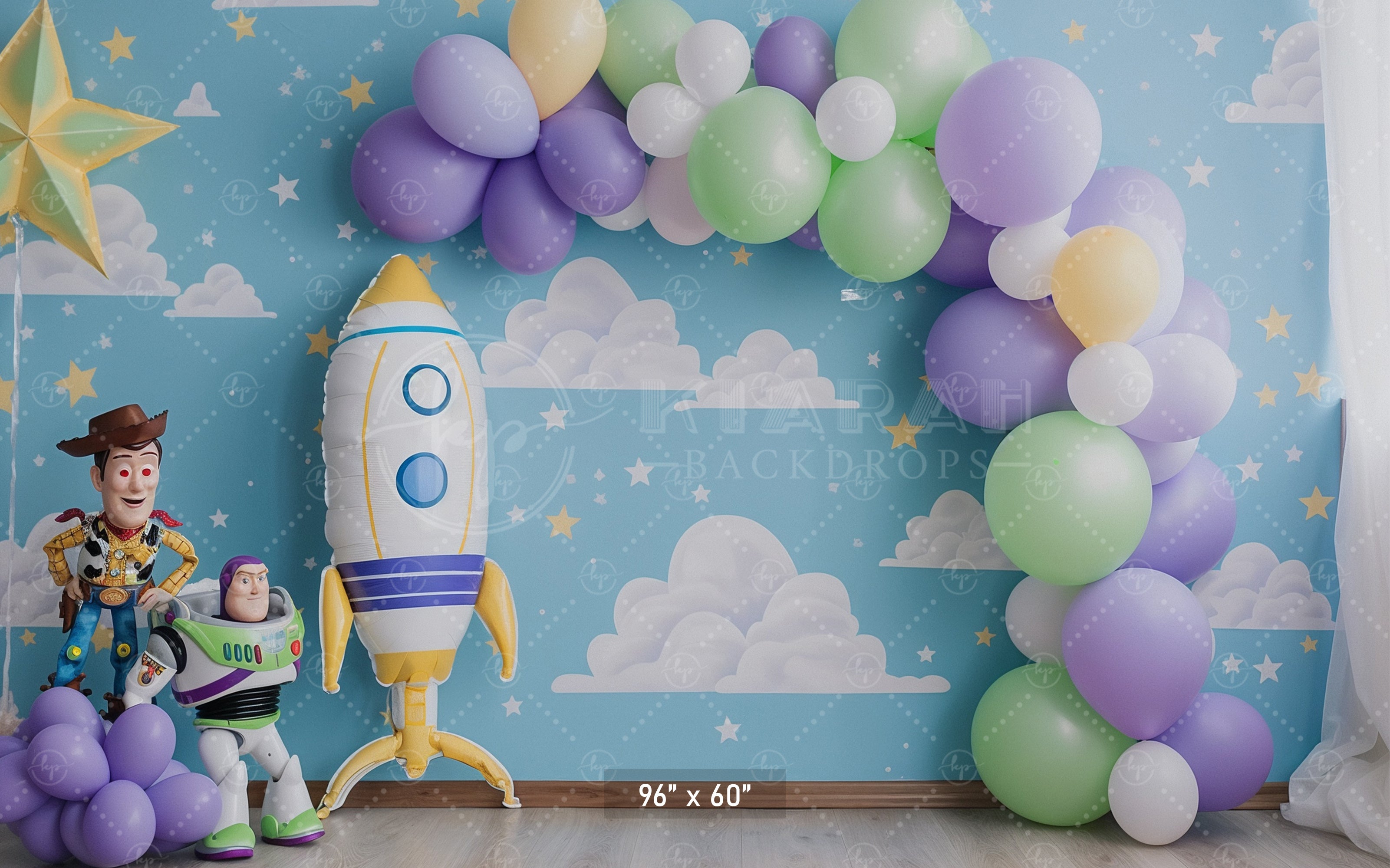 Space Adventure Kids Theme Backdrop