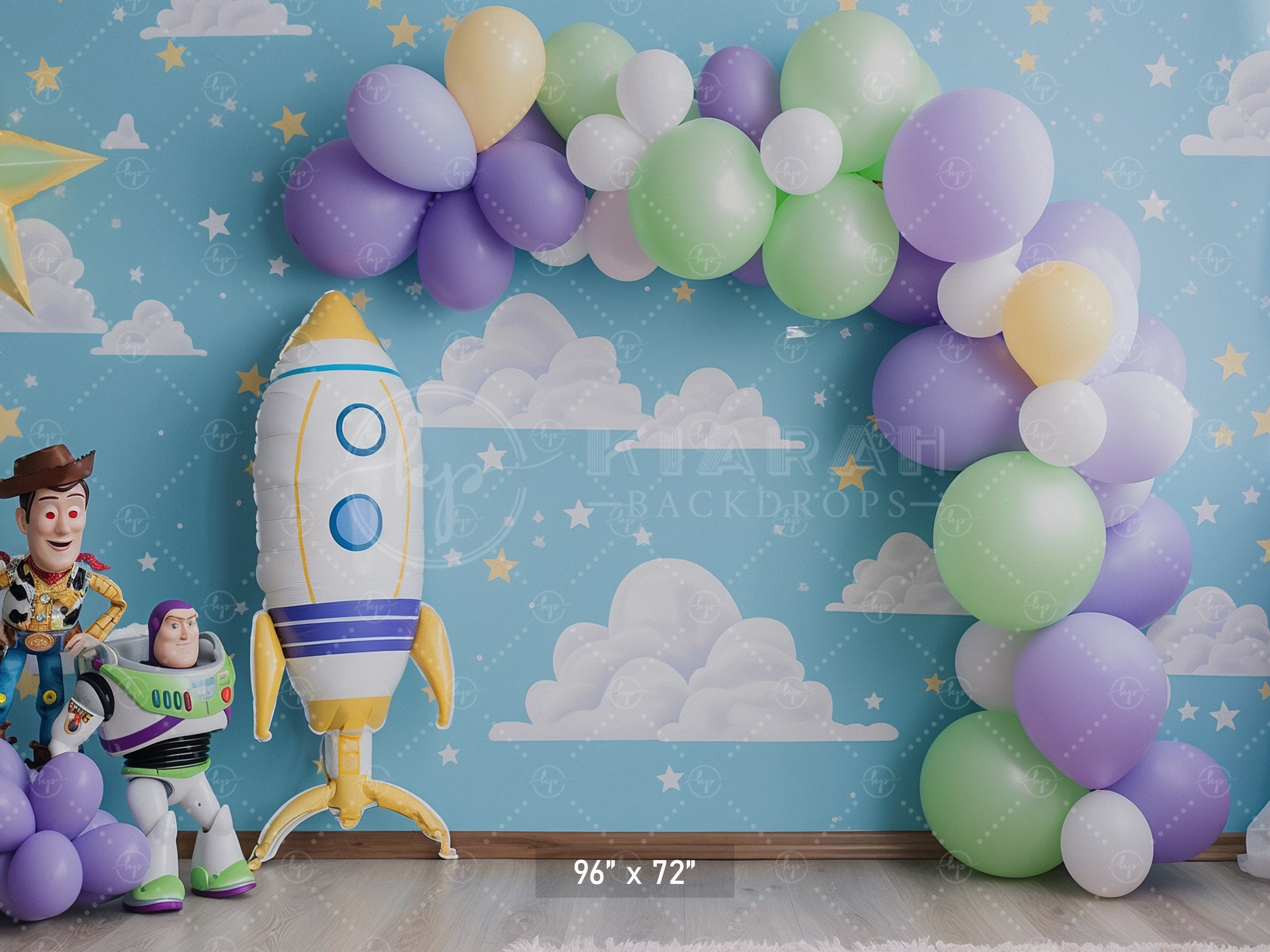Space Adventure Kids Theme Backdrop