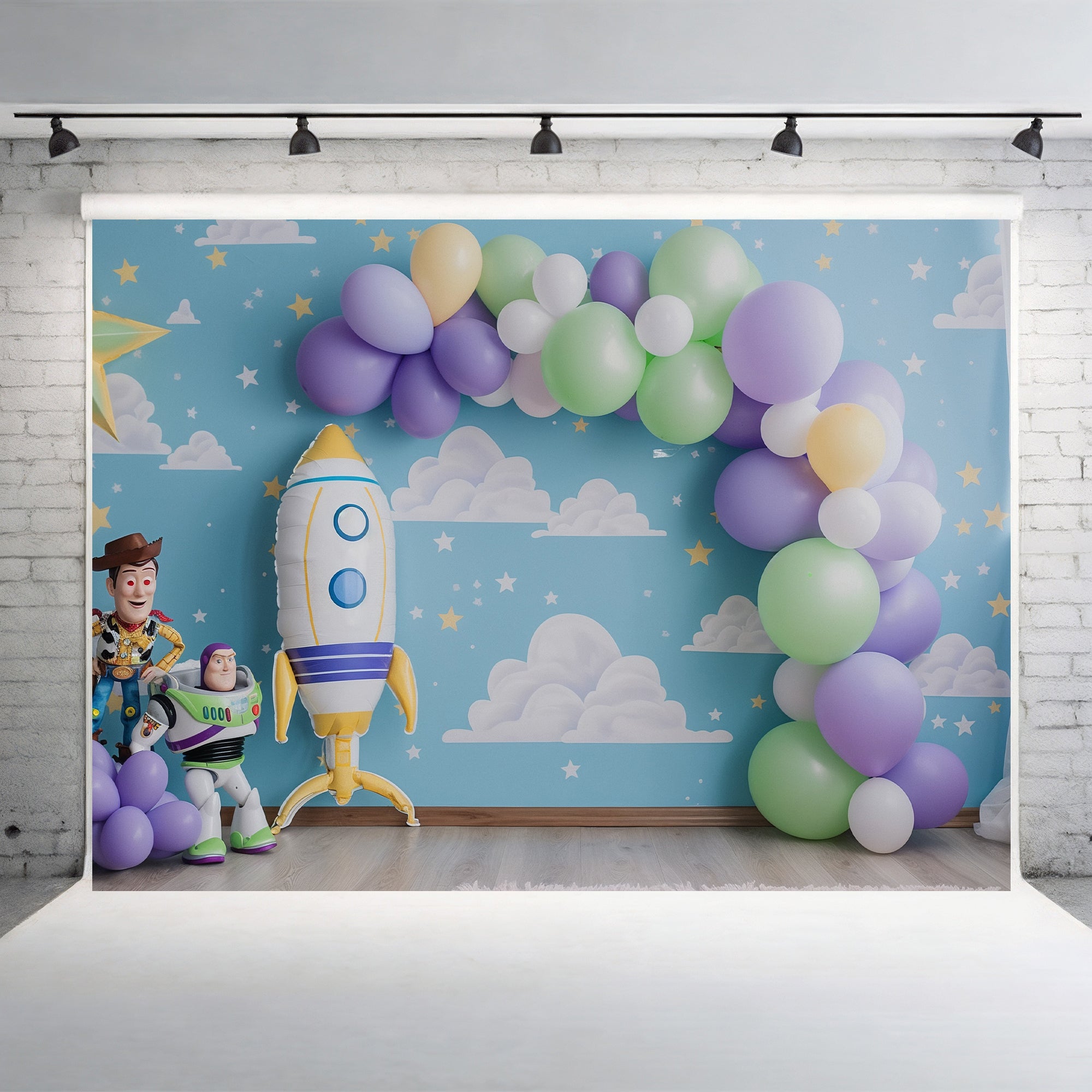 Space Adventure Kids Theme Backdrop