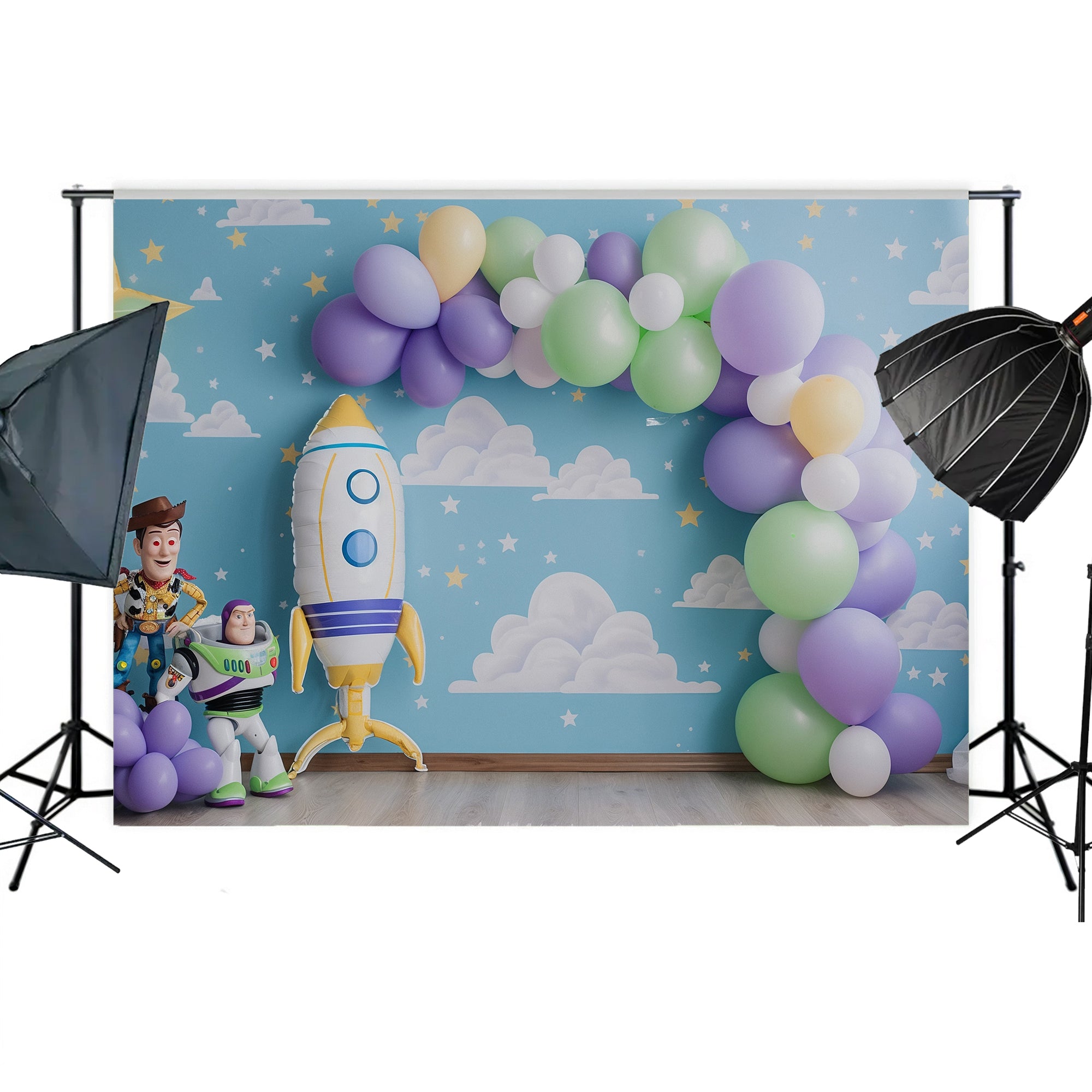 Space Adventure Kids Theme Backdrop