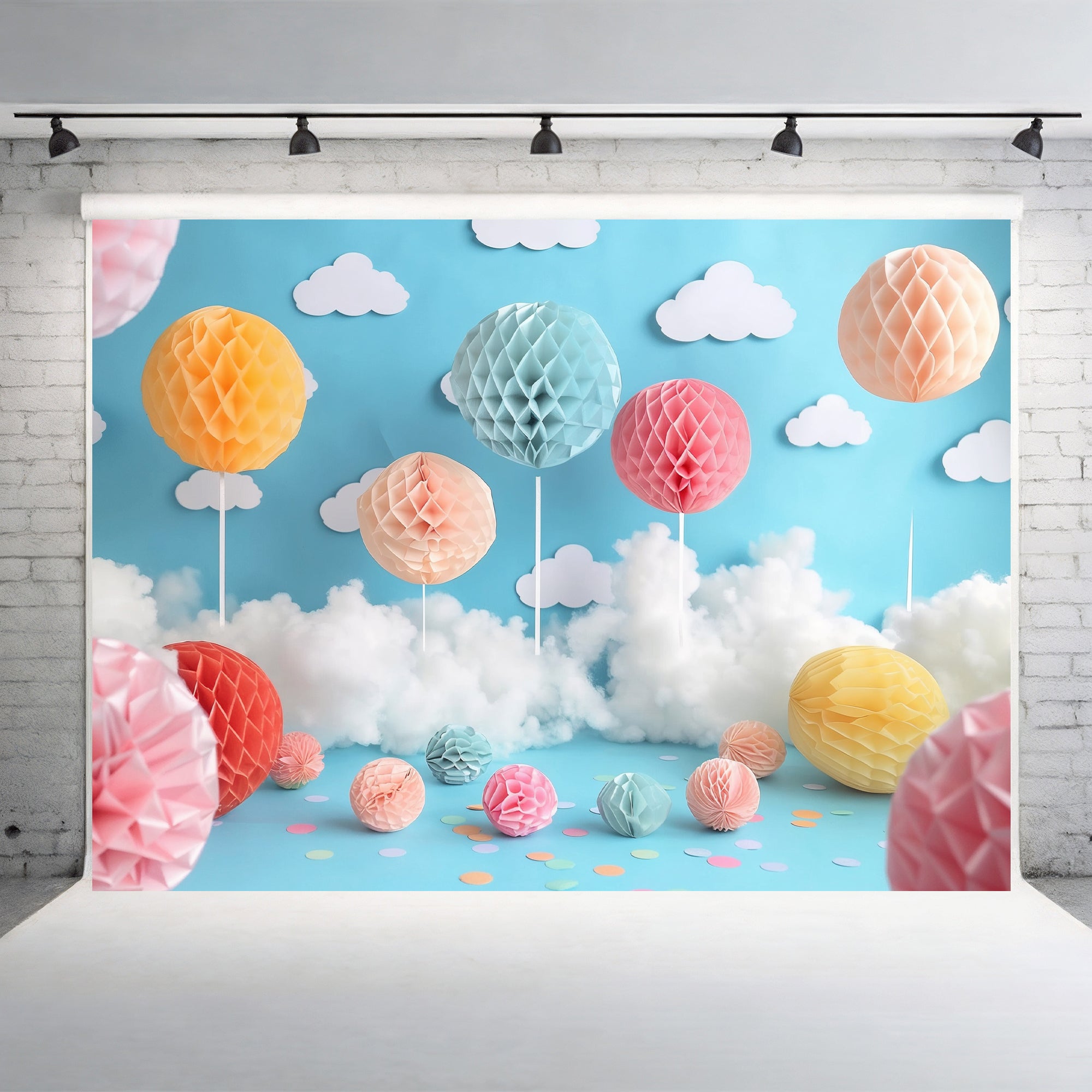 Whimsical Hot Air Balloon Backdrop