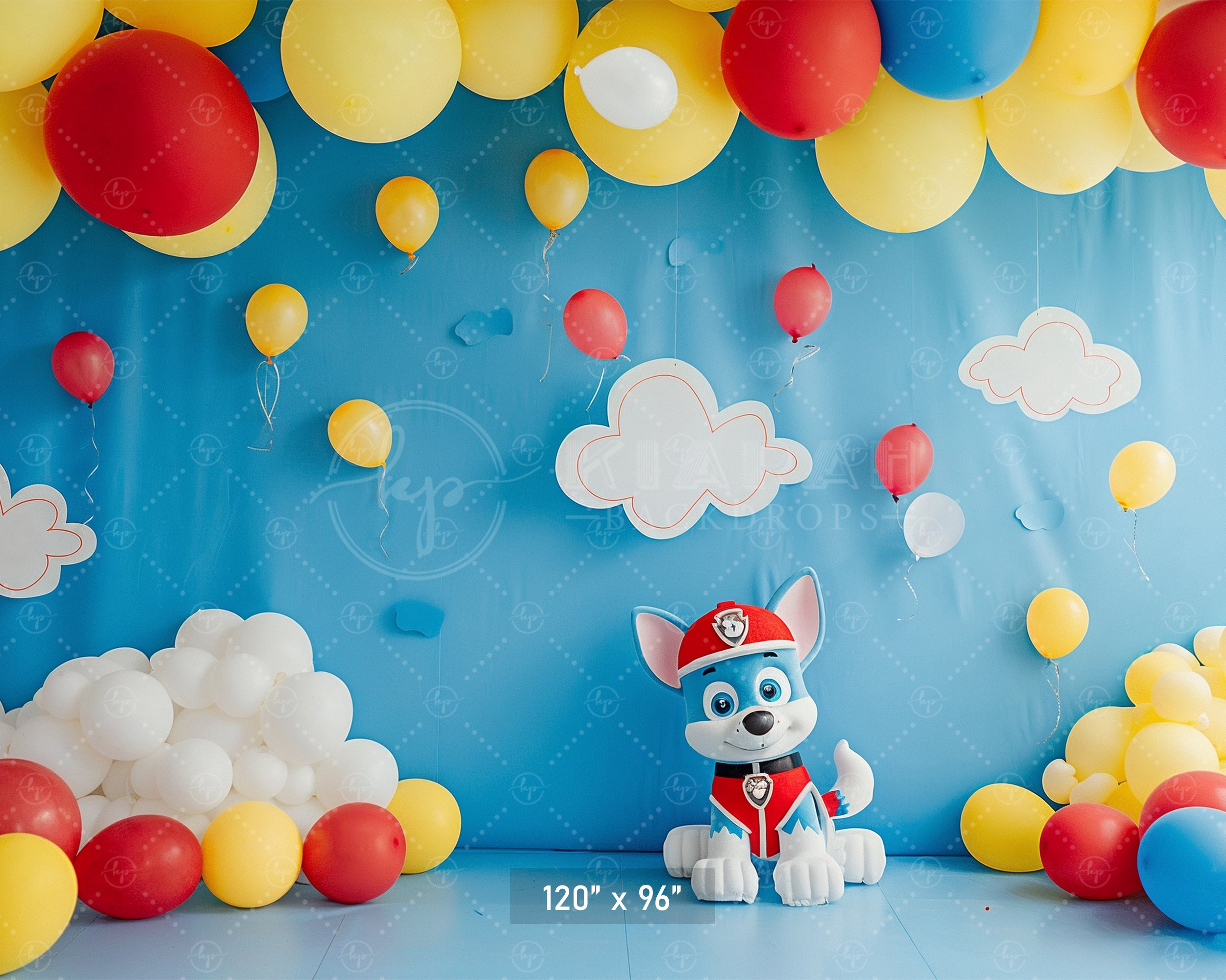 Playful Puppy Patrol Backdrop