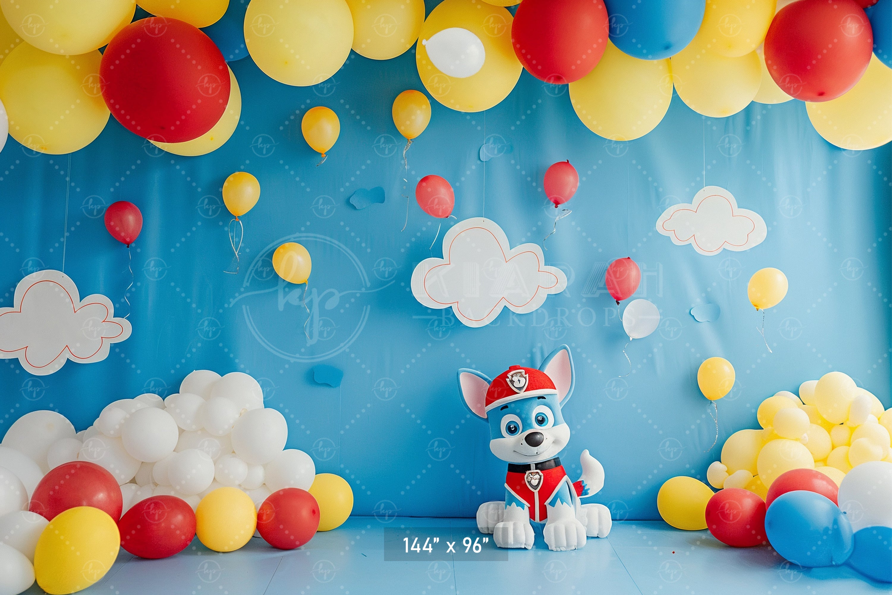 Playful Puppy Patrol Backdrop