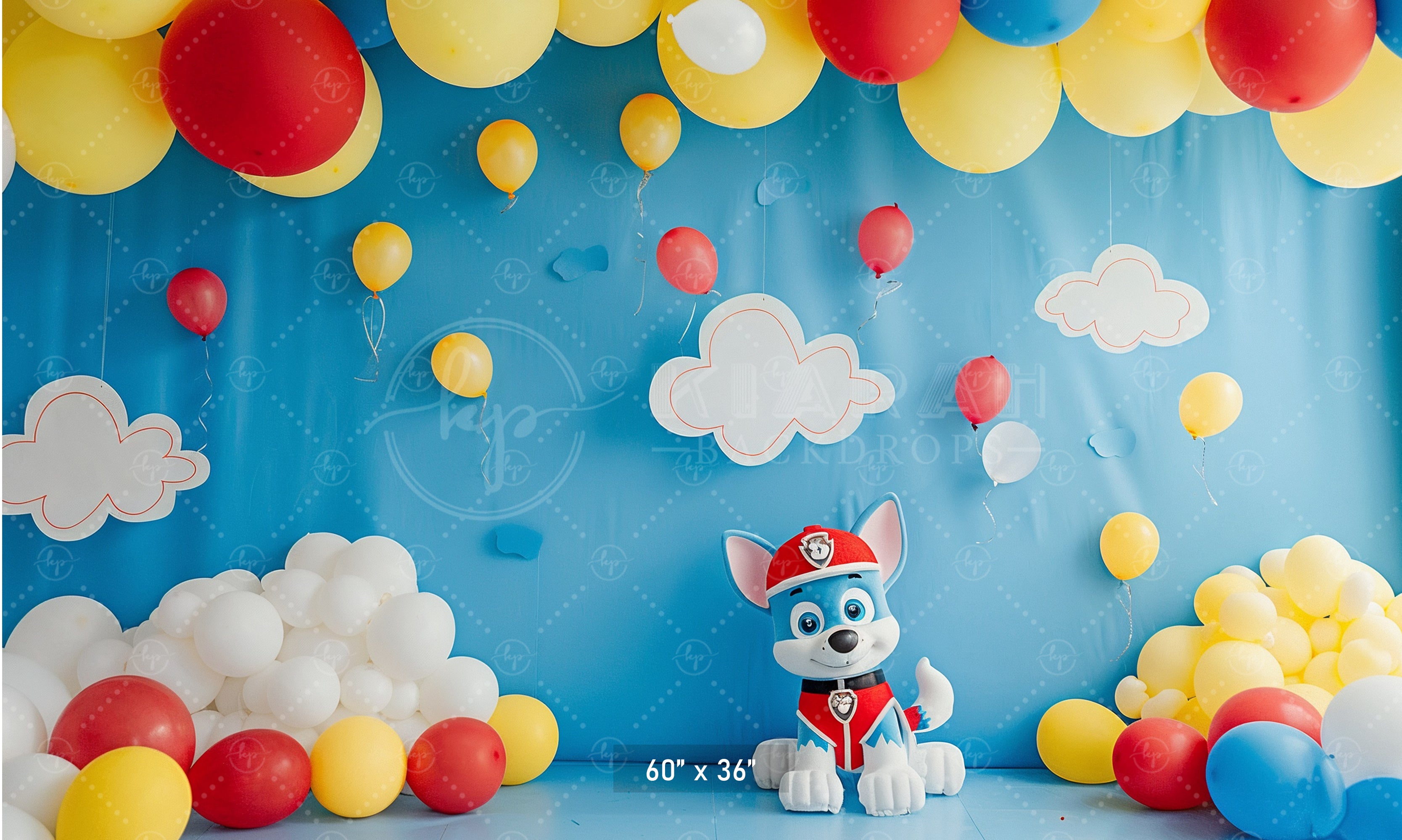 Playful Puppy Patrol Backdrop