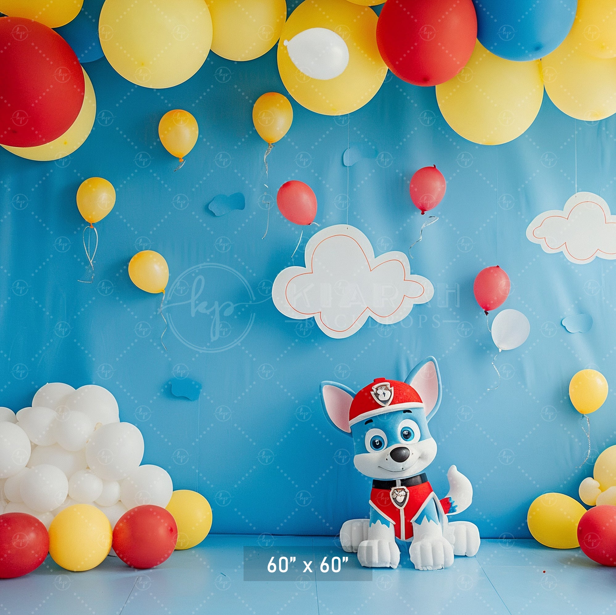 Playful Puppy Patrol Backdrop