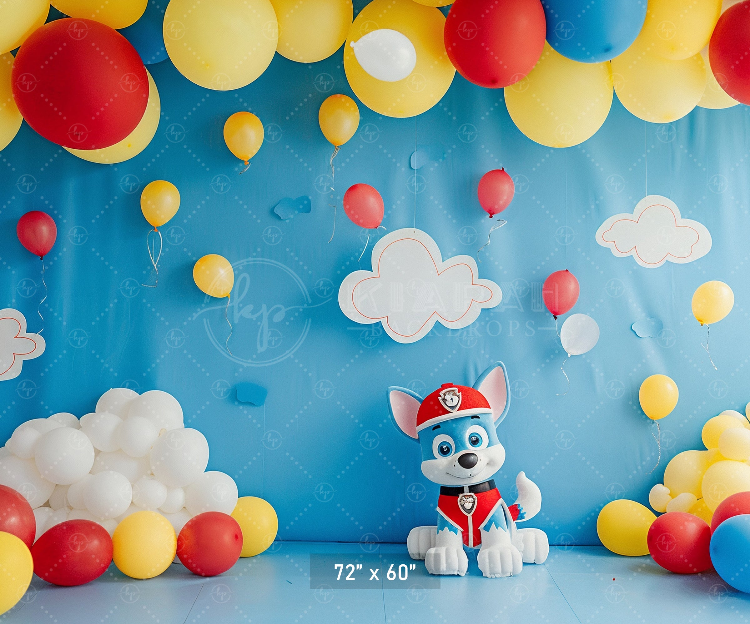 Playful Puppy Patrol Backdrop