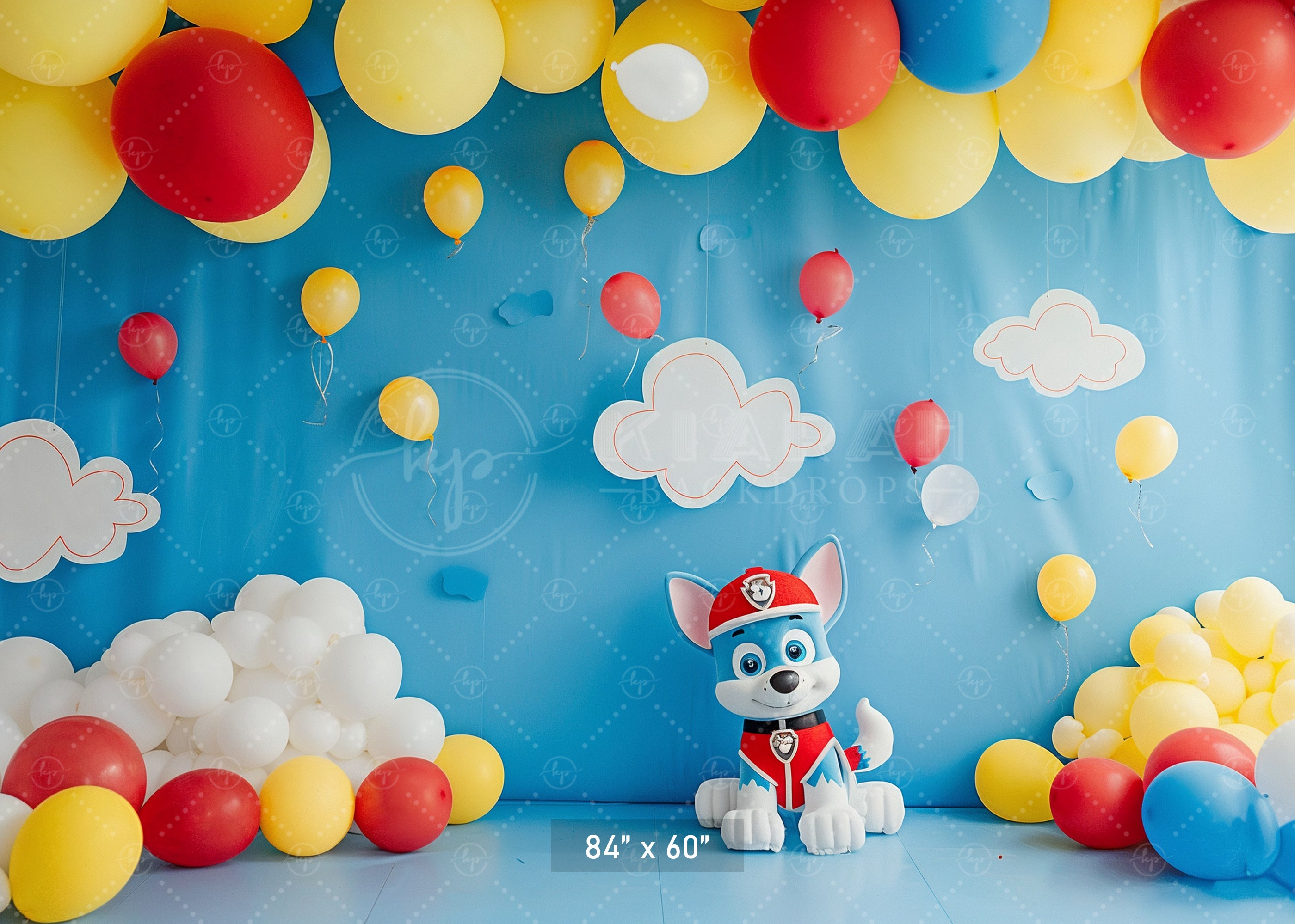 Playful Puppy Patrol Backdrop