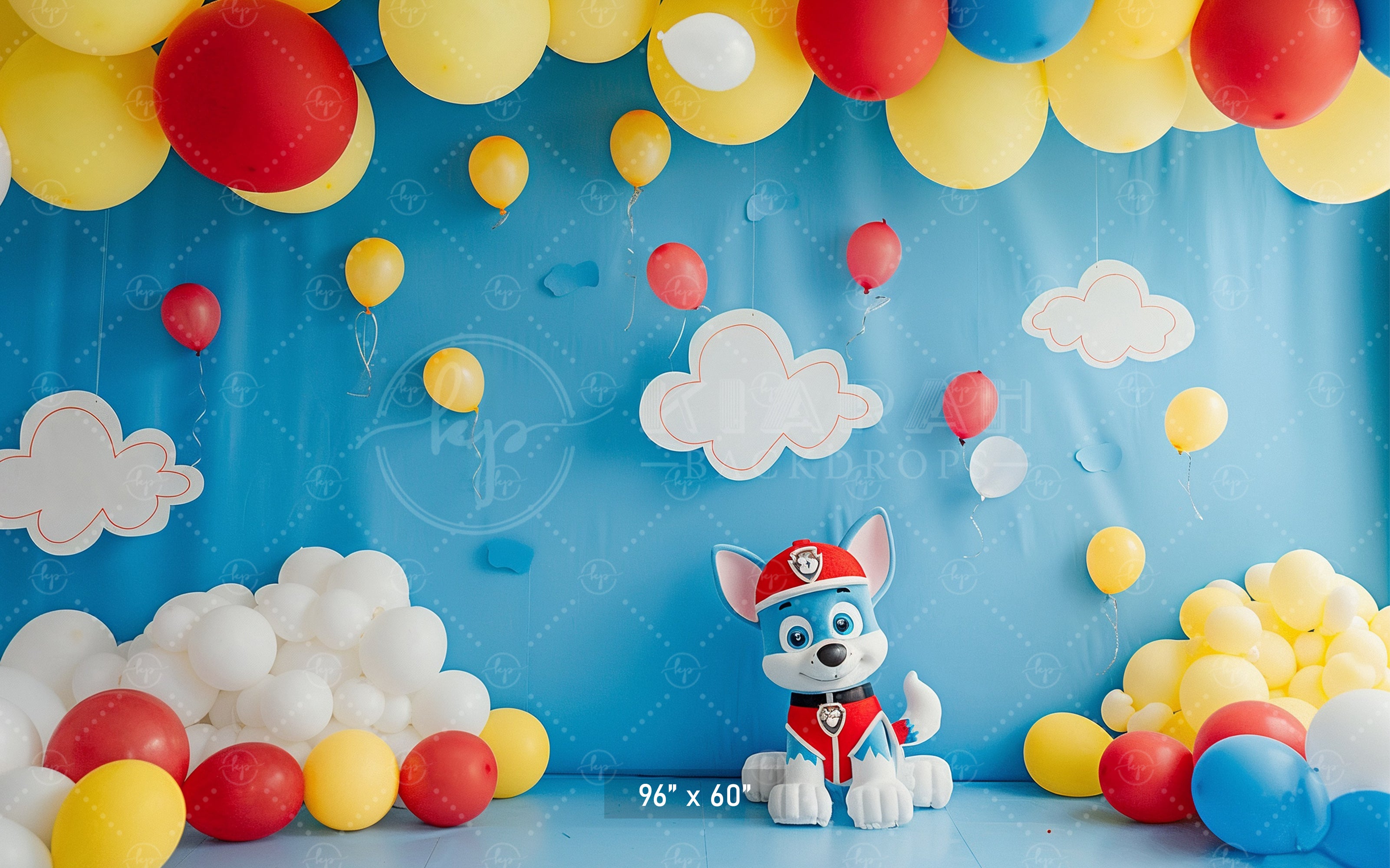 Playful Puppy Patrol Backdrop