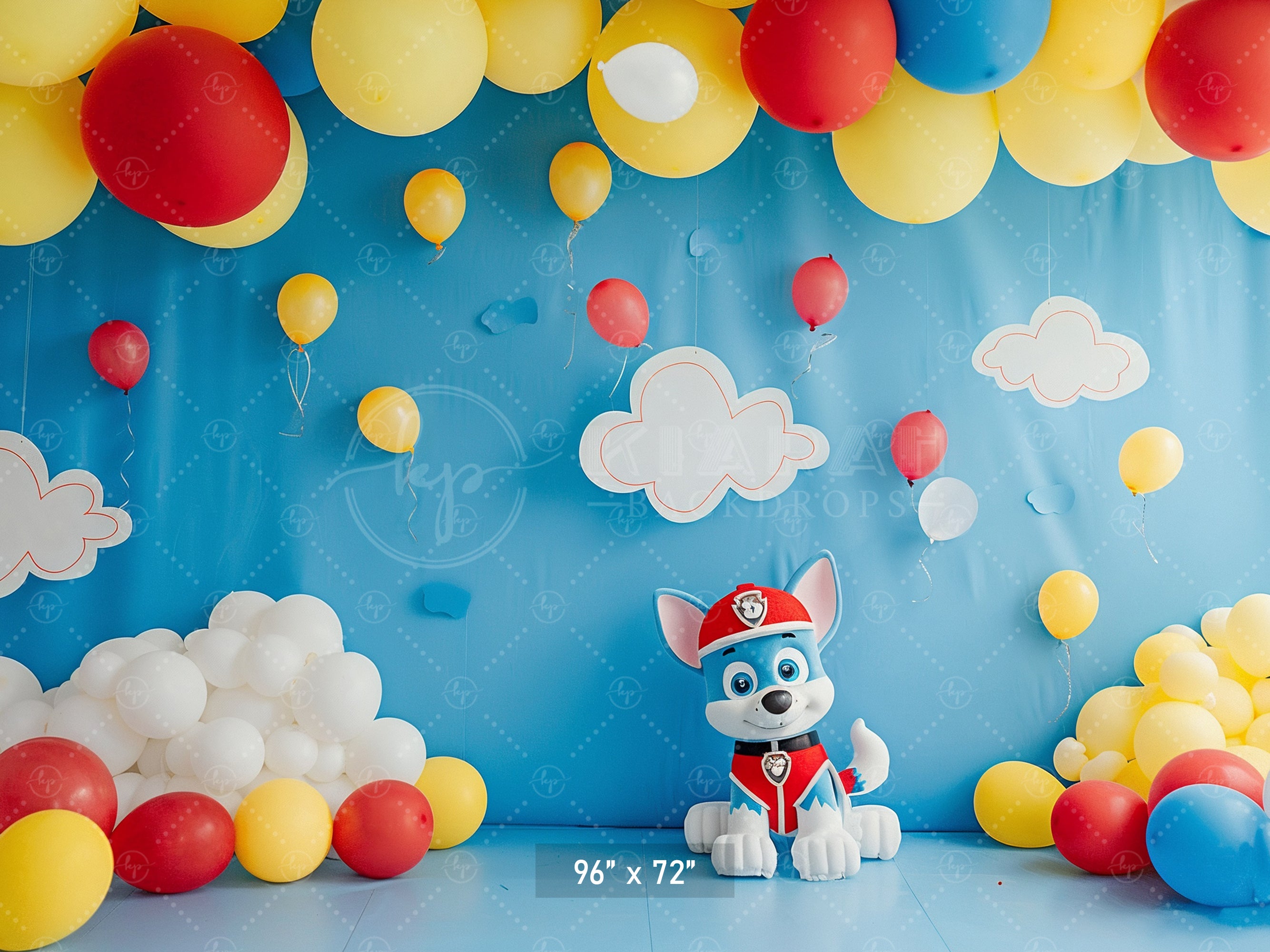 Playful Puppy Patrol Backdrop