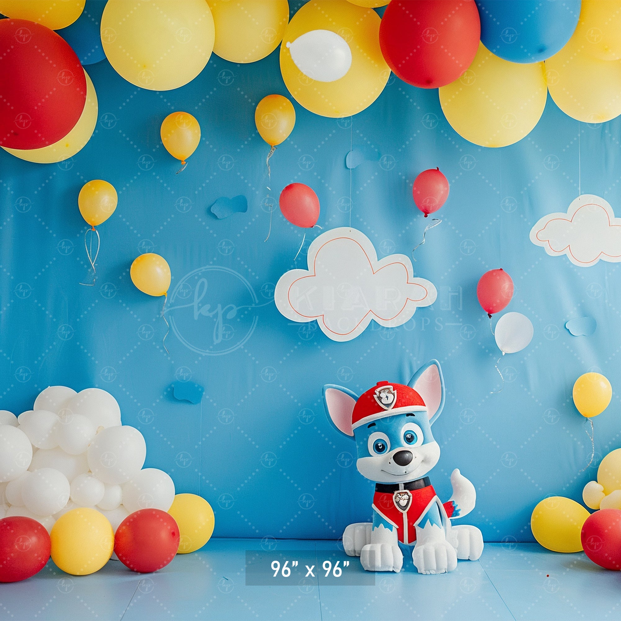 Playful Puppy Patrol Backdrop