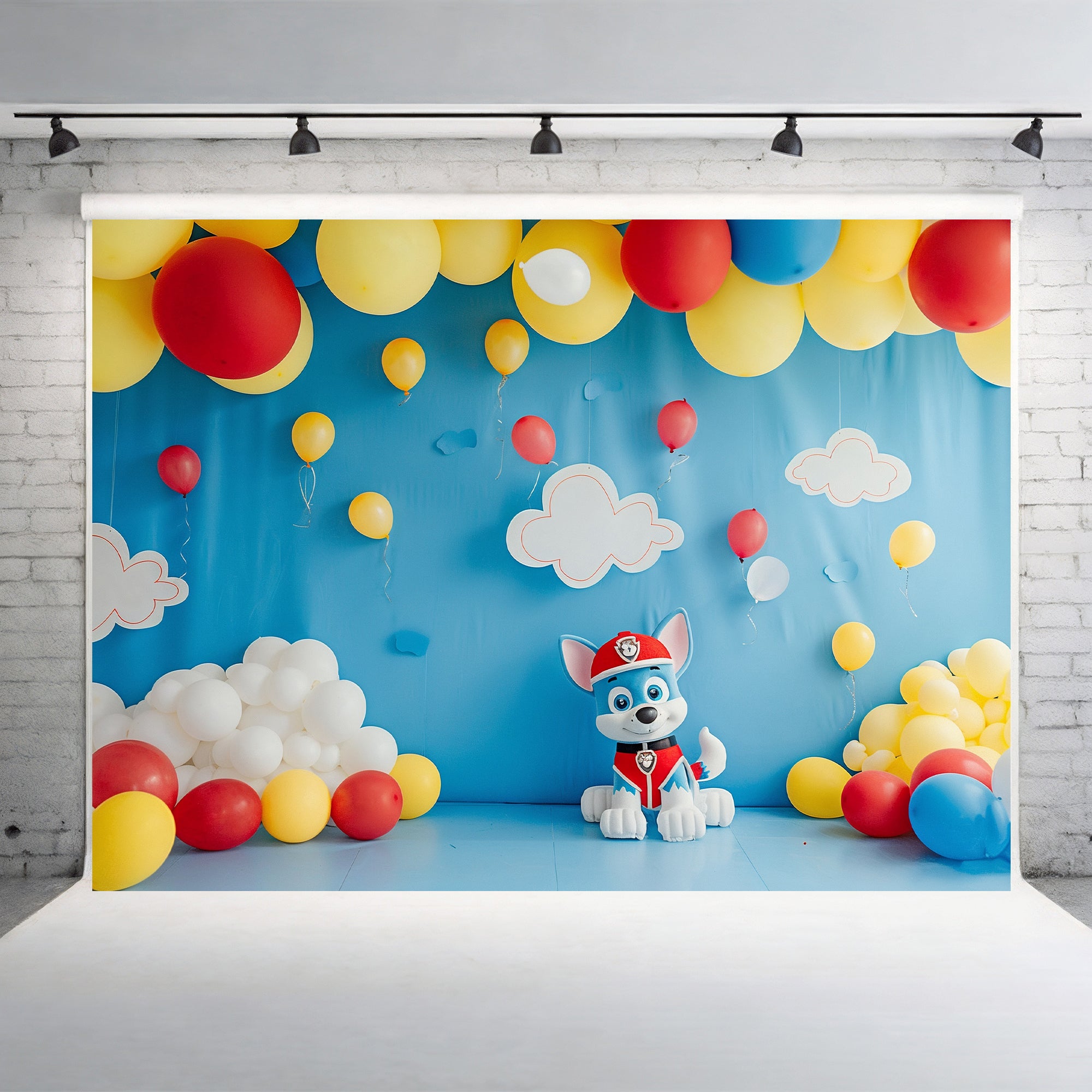 Playful Puppy Patrol Backdrop