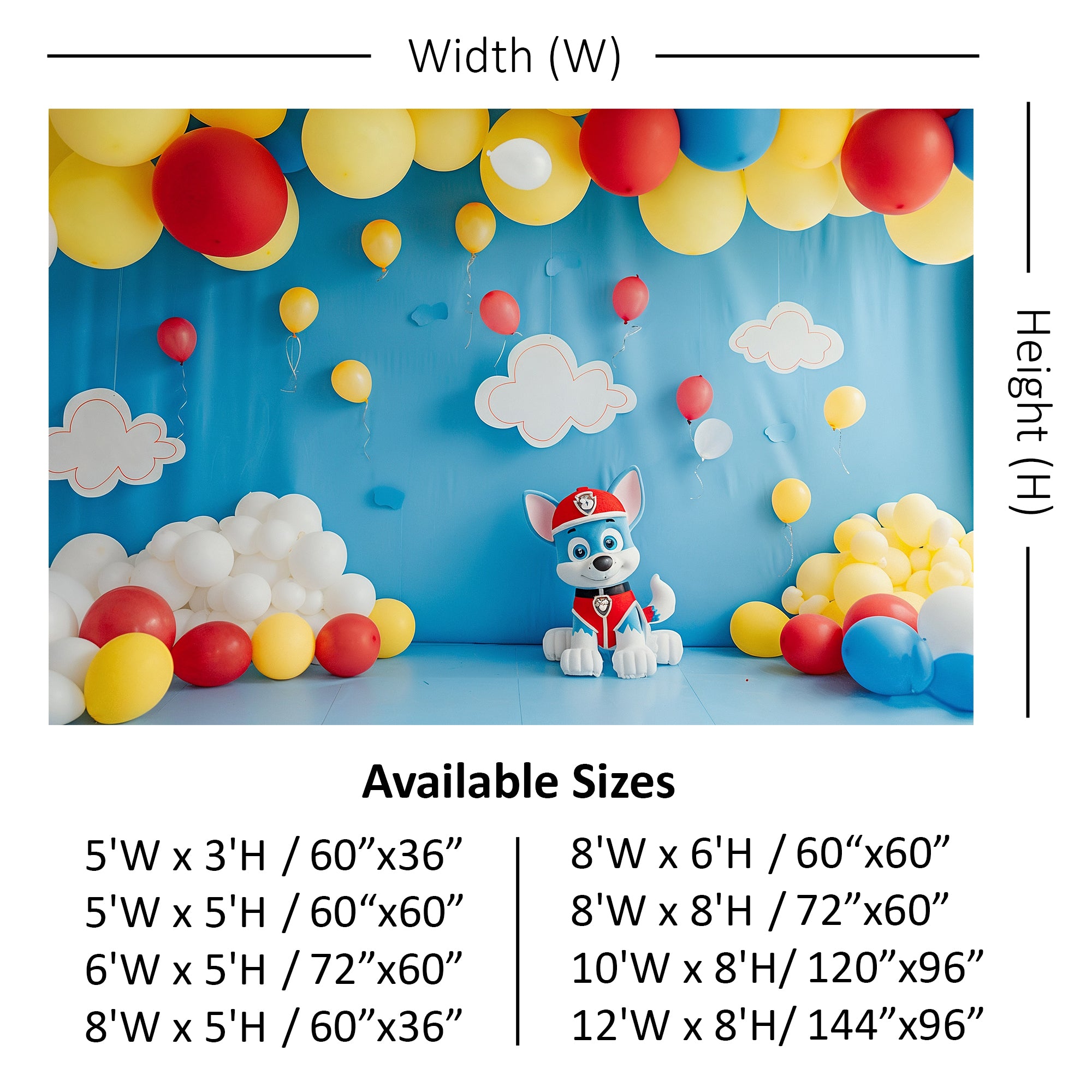 Playful Puppy Patrol Backdrop