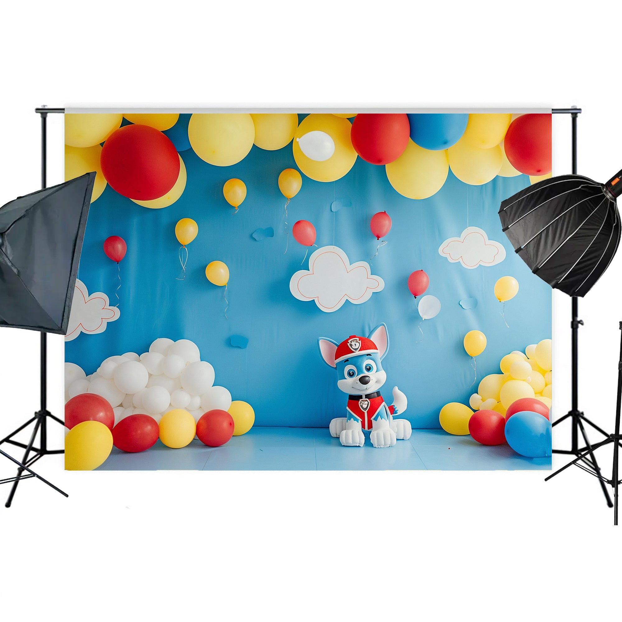 Playful Puppy Patrol Backdrop