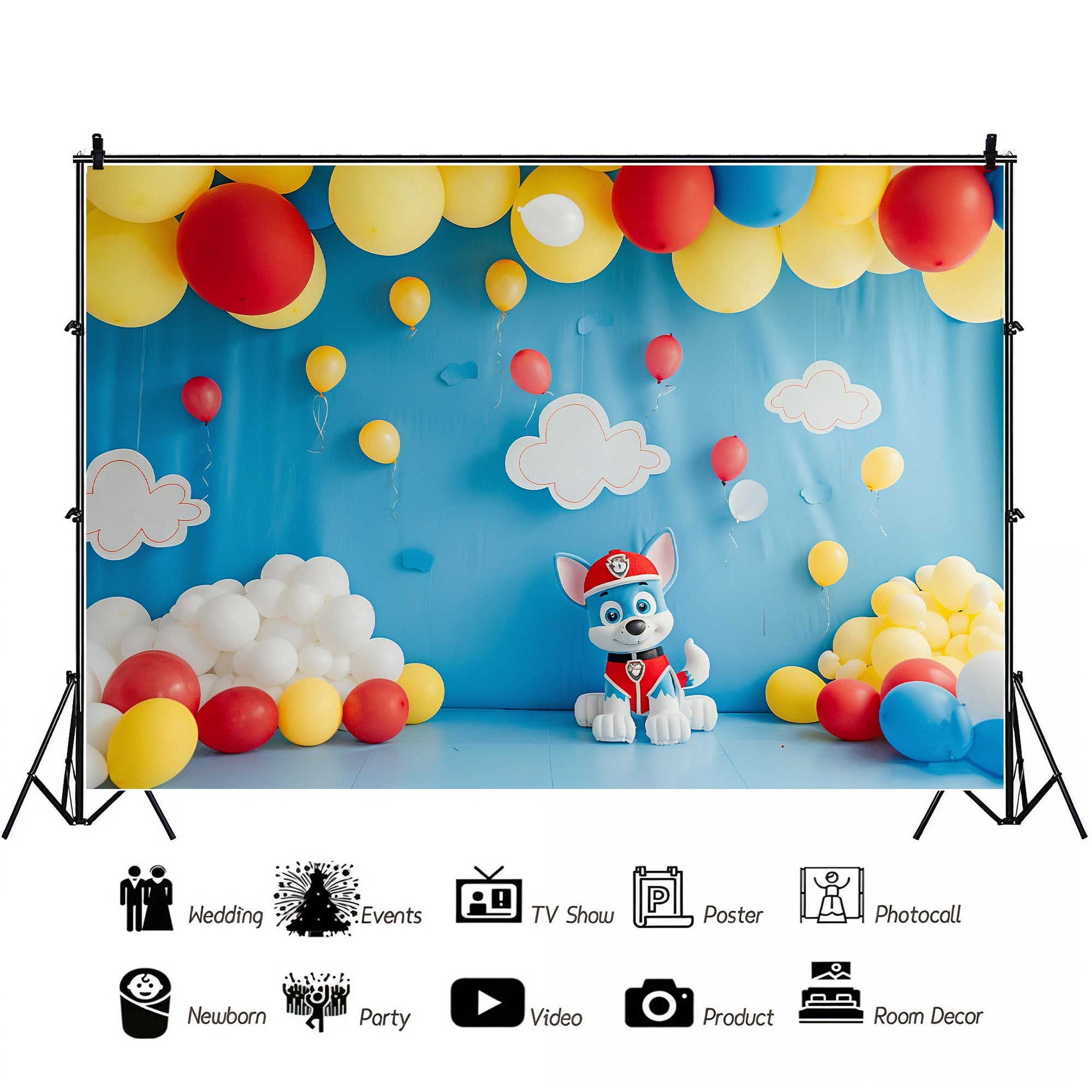 Playful Puppy Patrol Backdrop