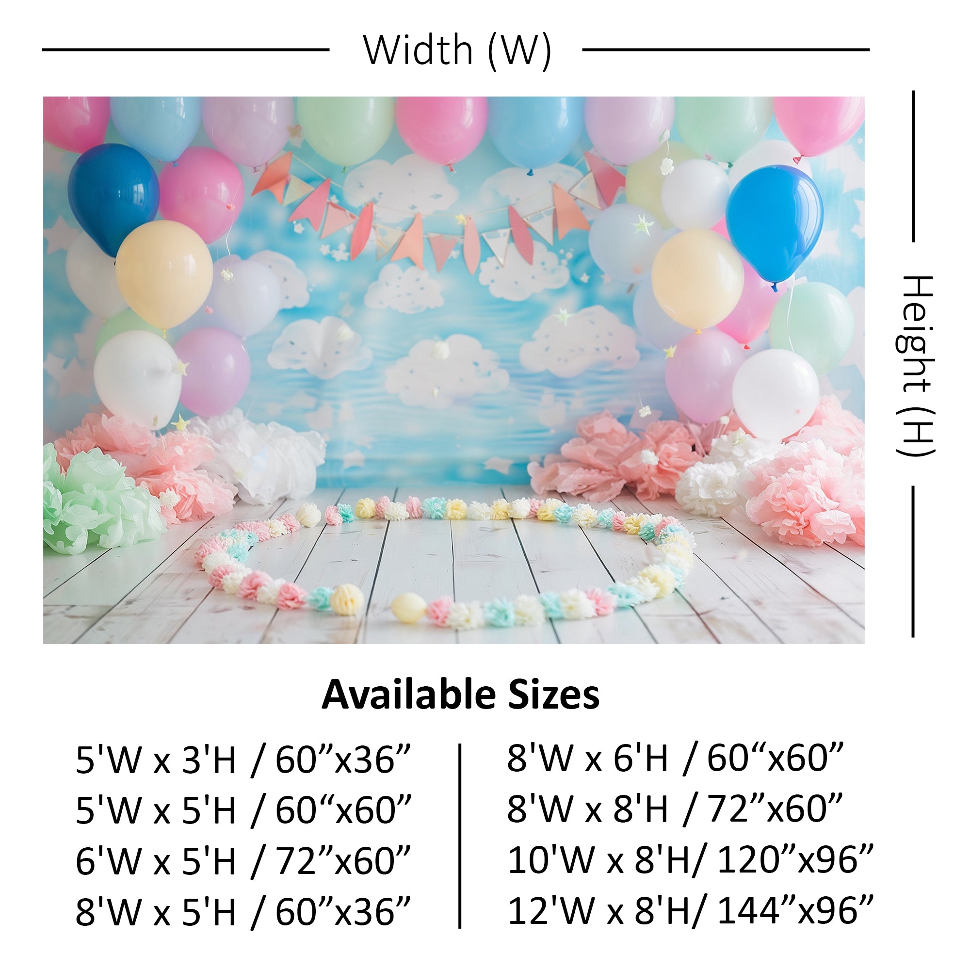 Pastel Party Sky Backdrop