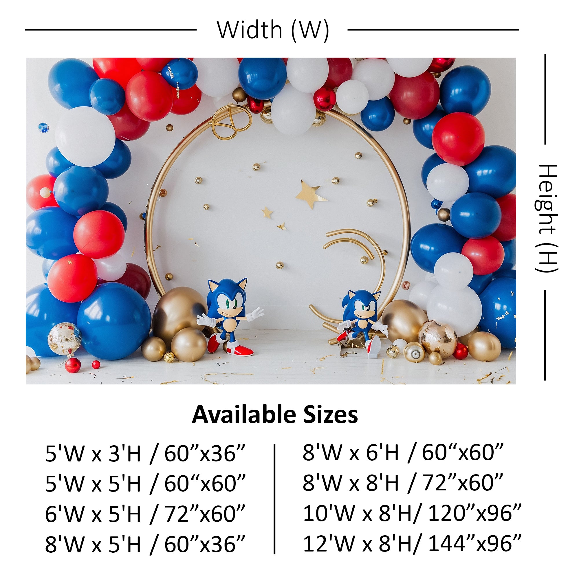 Sonic Speed Celebration Backdrop