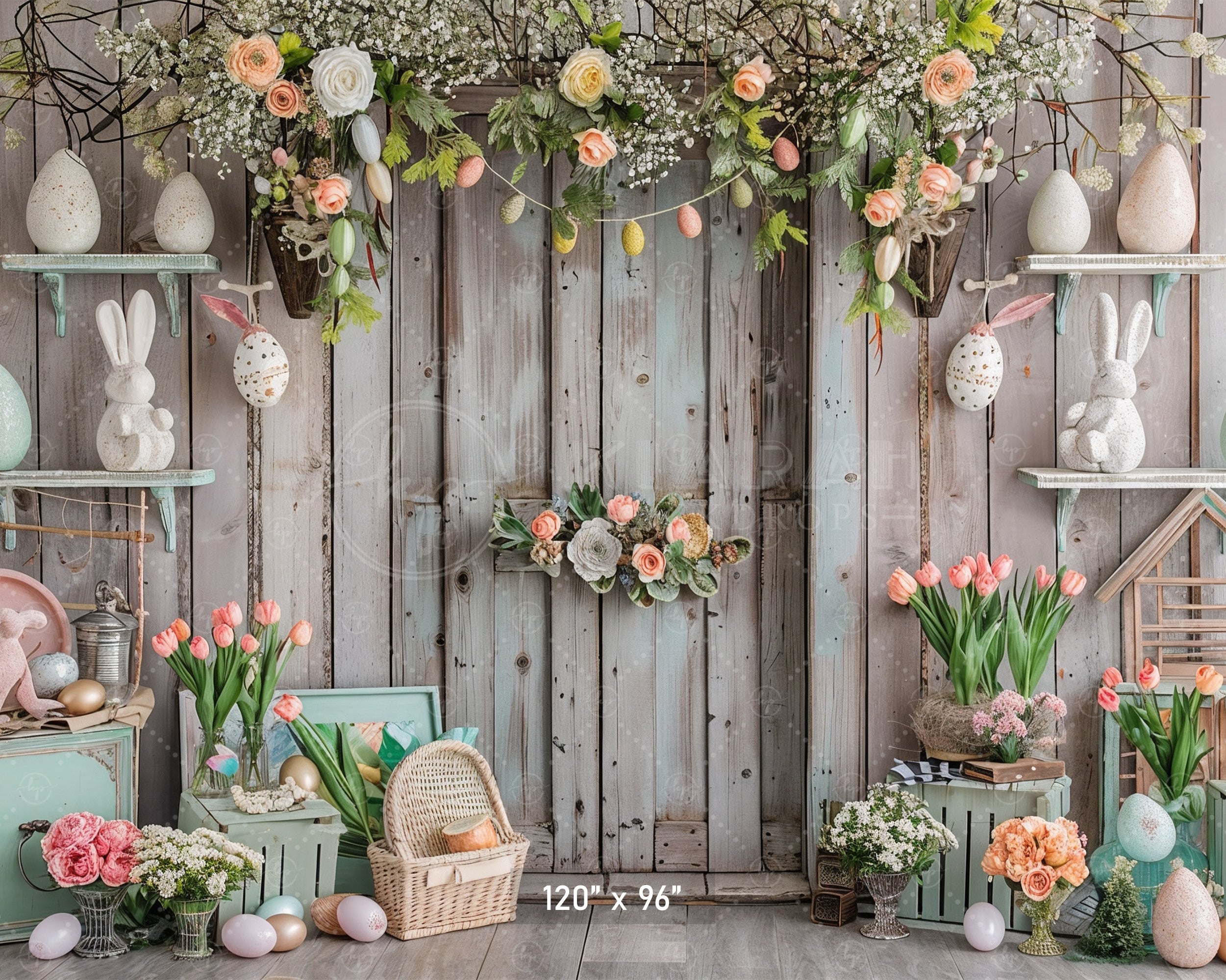 Rustic Easter Charm Backdrop