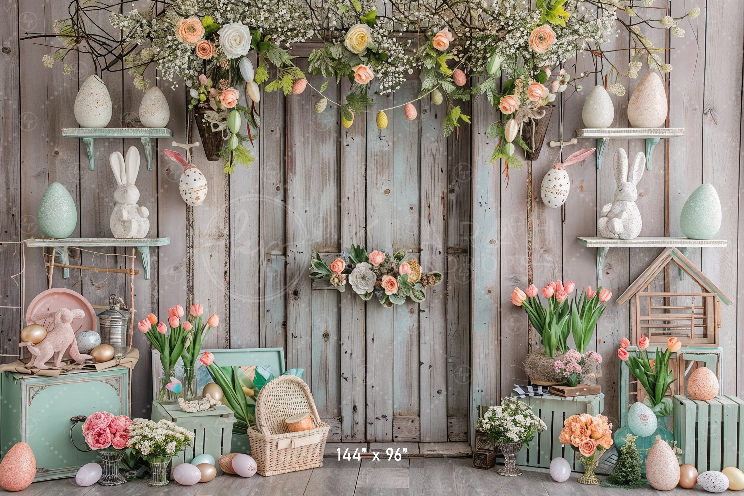 Rustic Easter Charm Backdrop