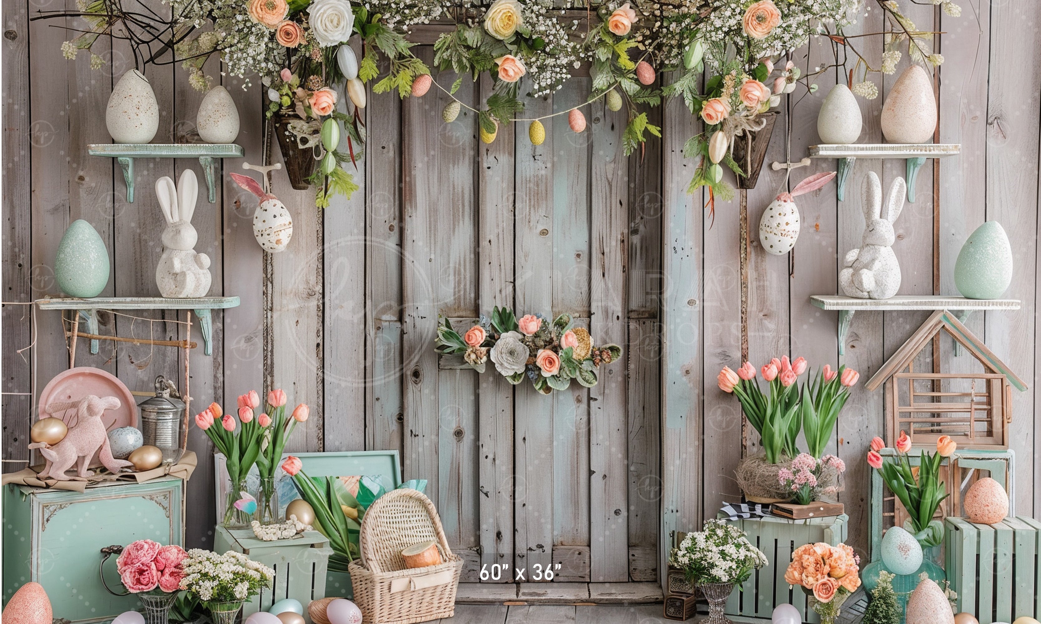 Rustic Easter Charm Backdrop