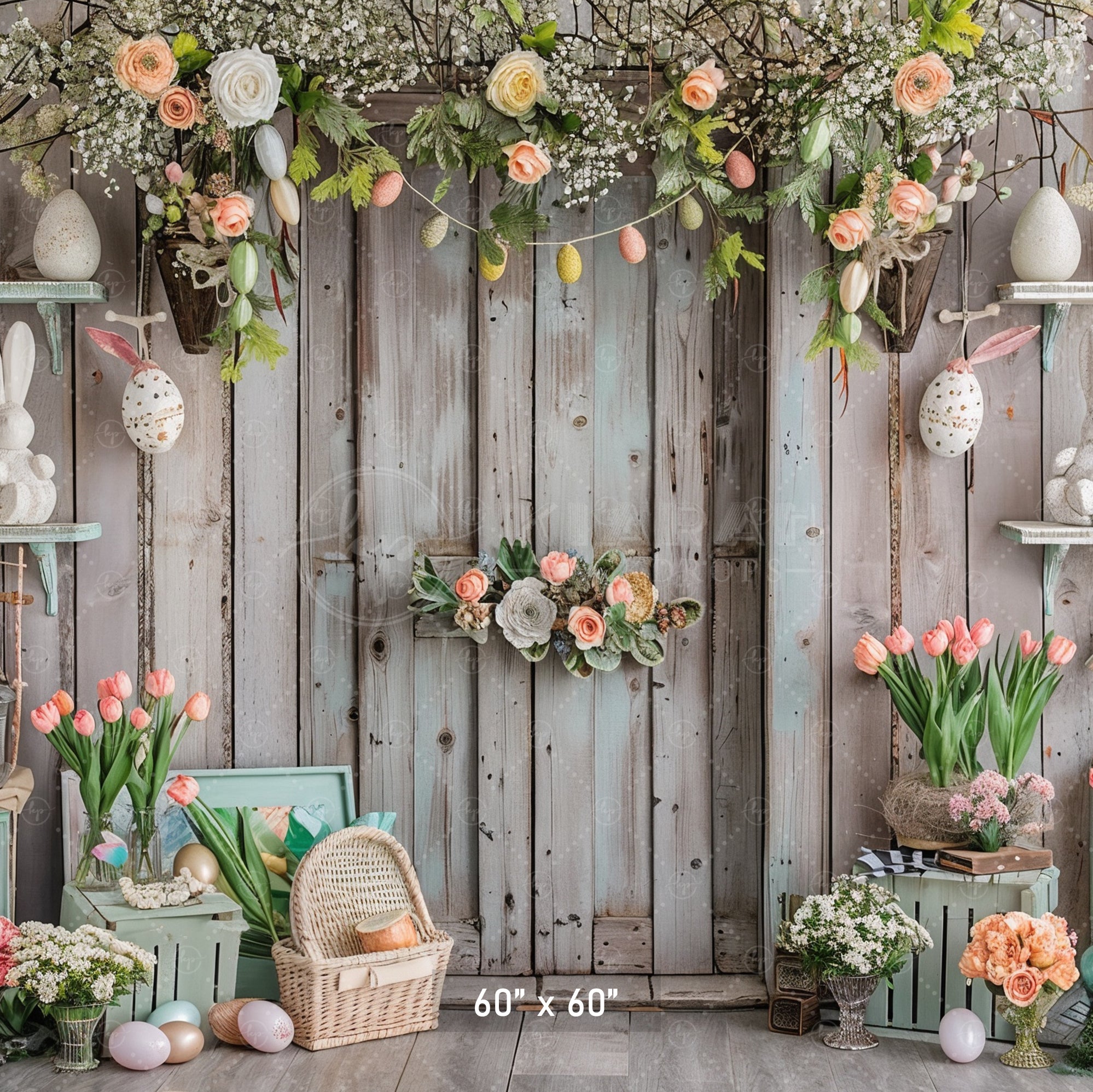 Rustic Easter Charm Backdrop