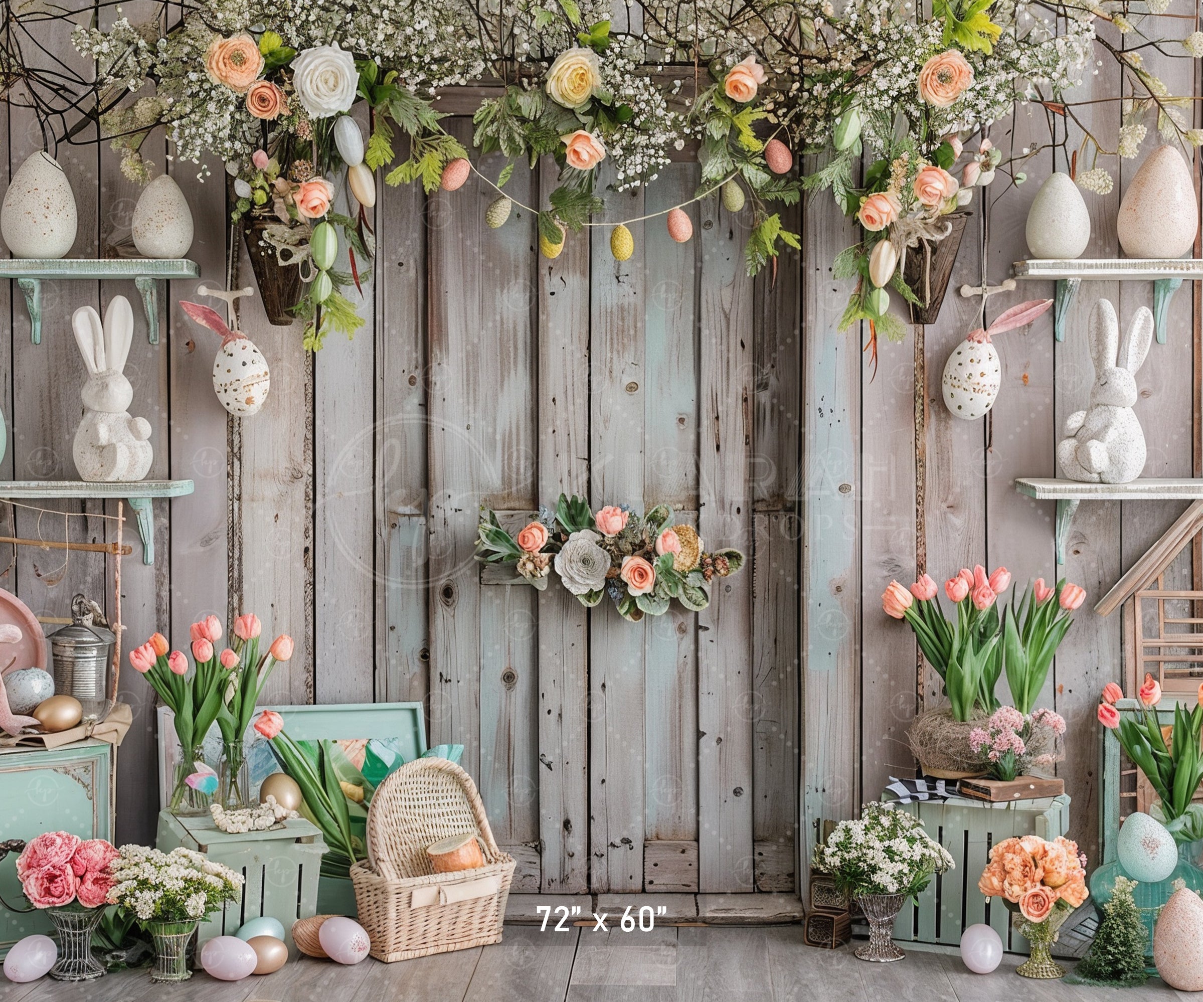 Rustic Easter Charm Backdrop