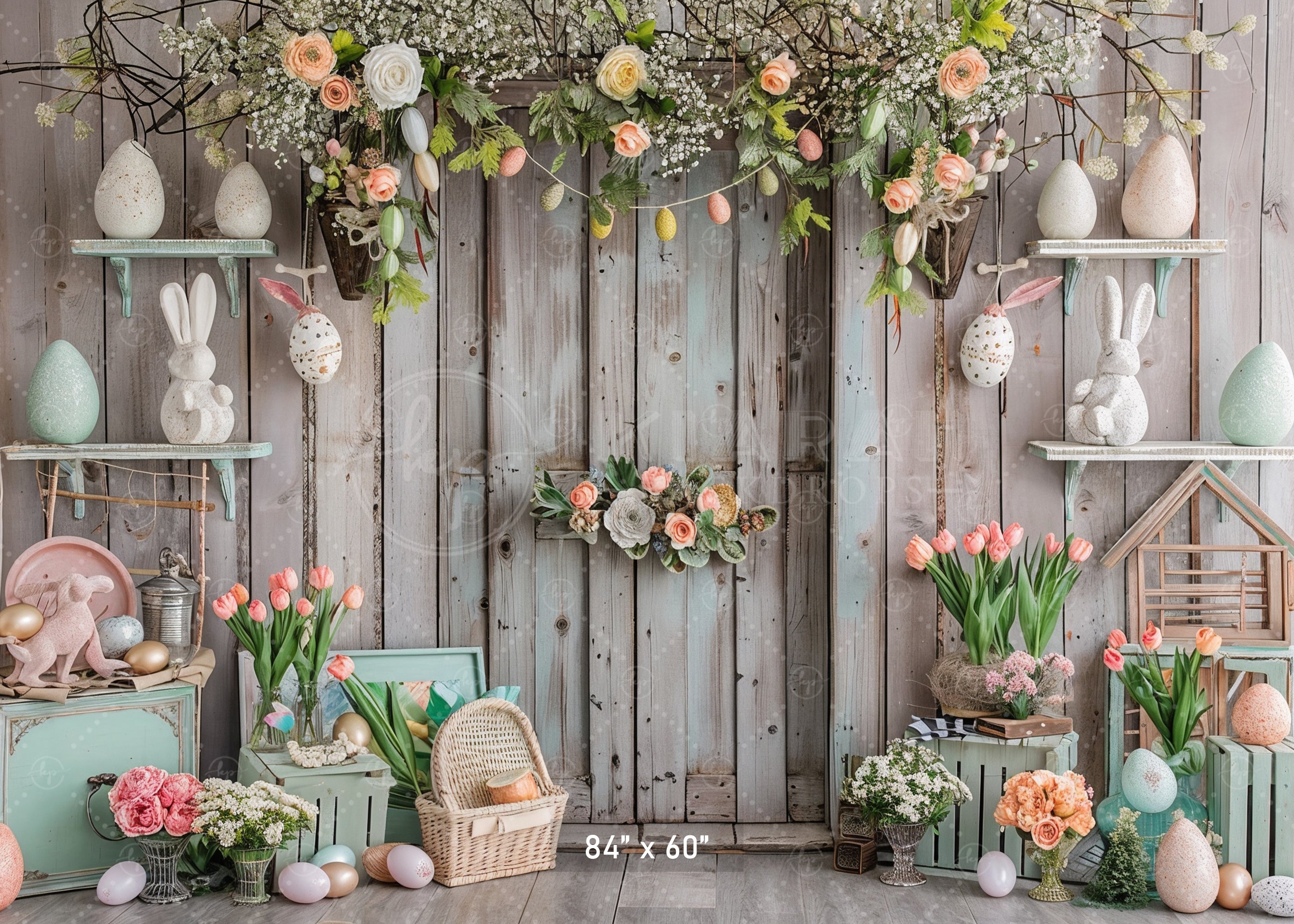 Rustic Easter Charm Backdrop