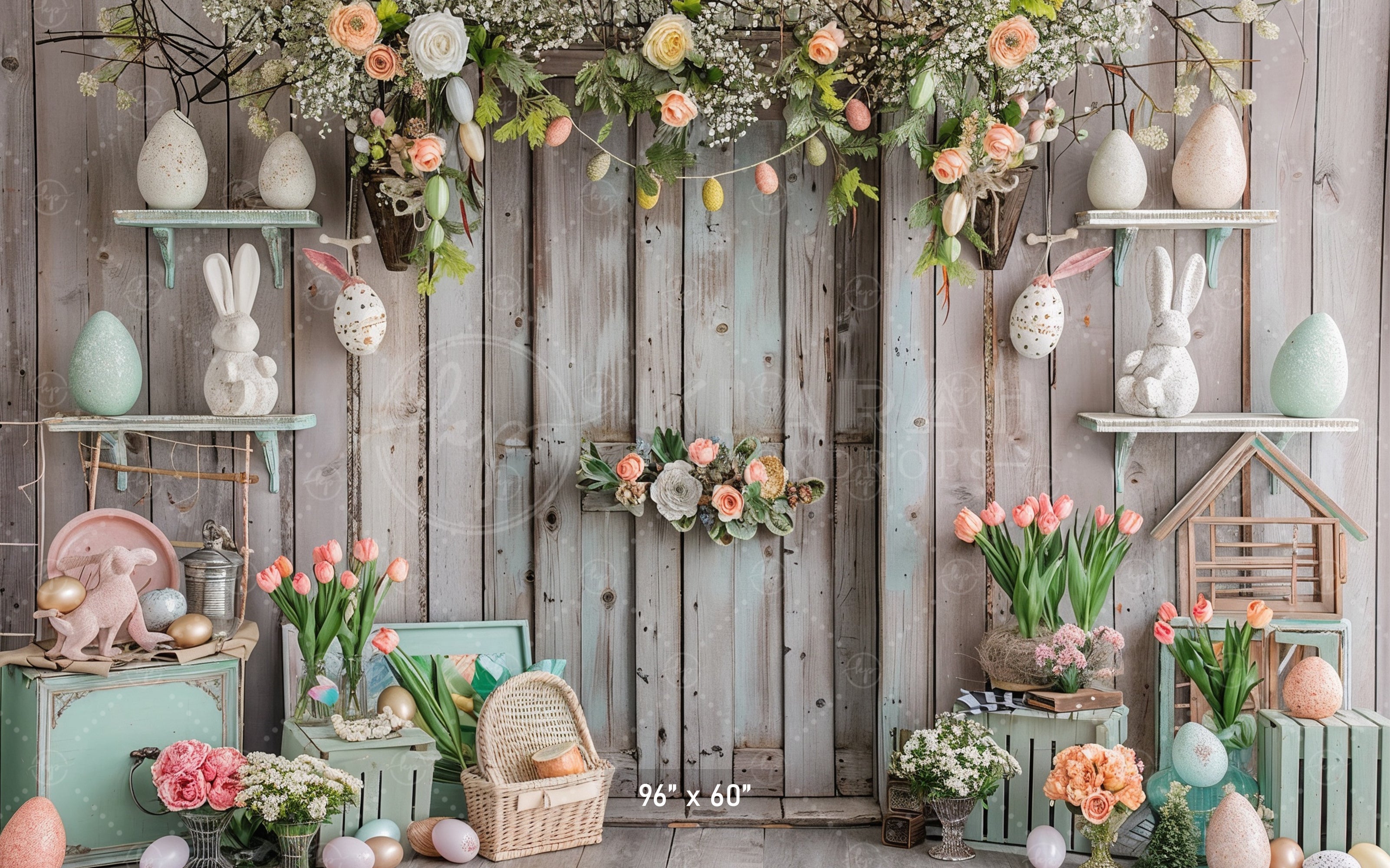 Rustic Easter Charm Backdrop