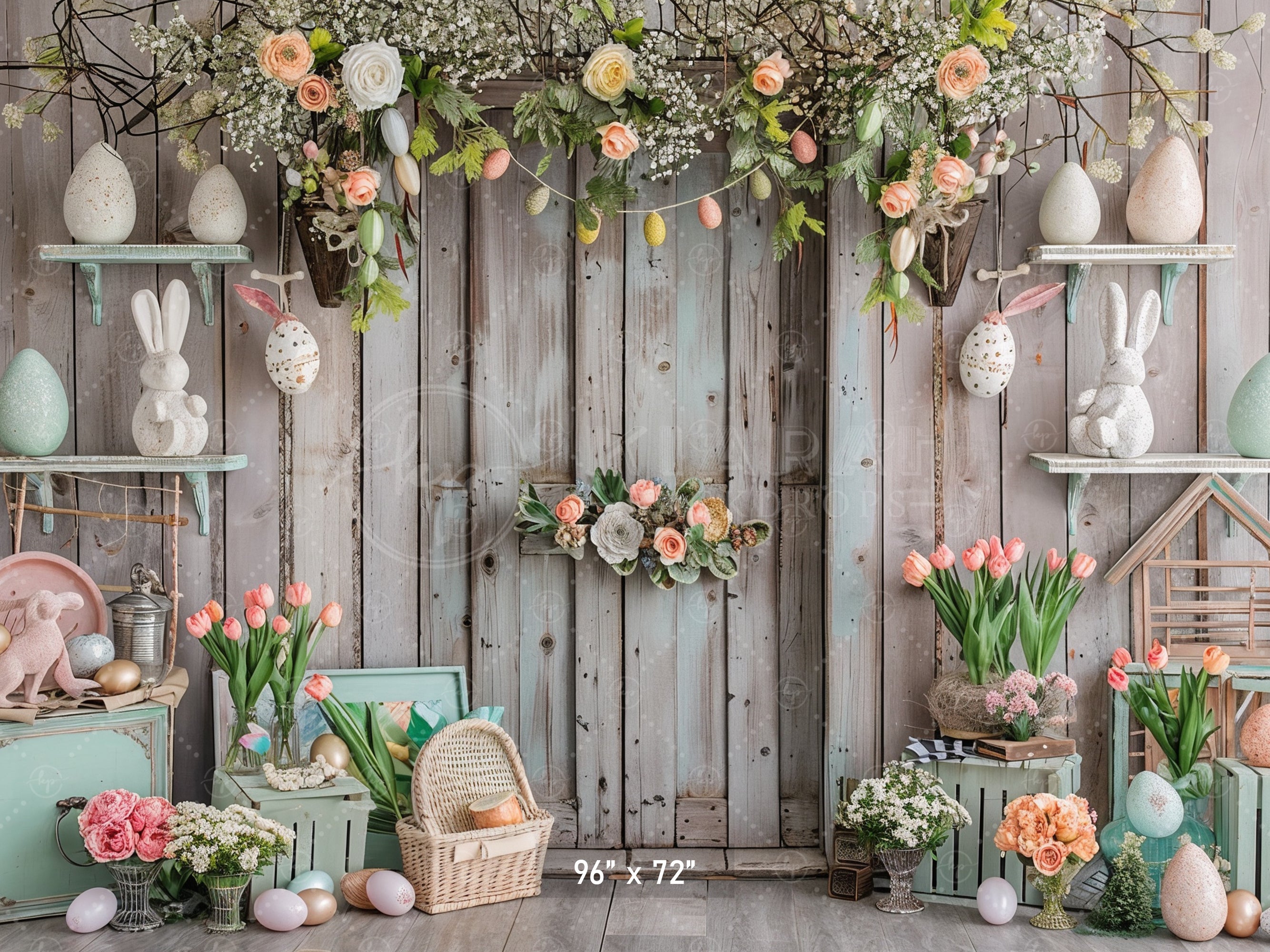 Rustic Easter Charm Backdrop