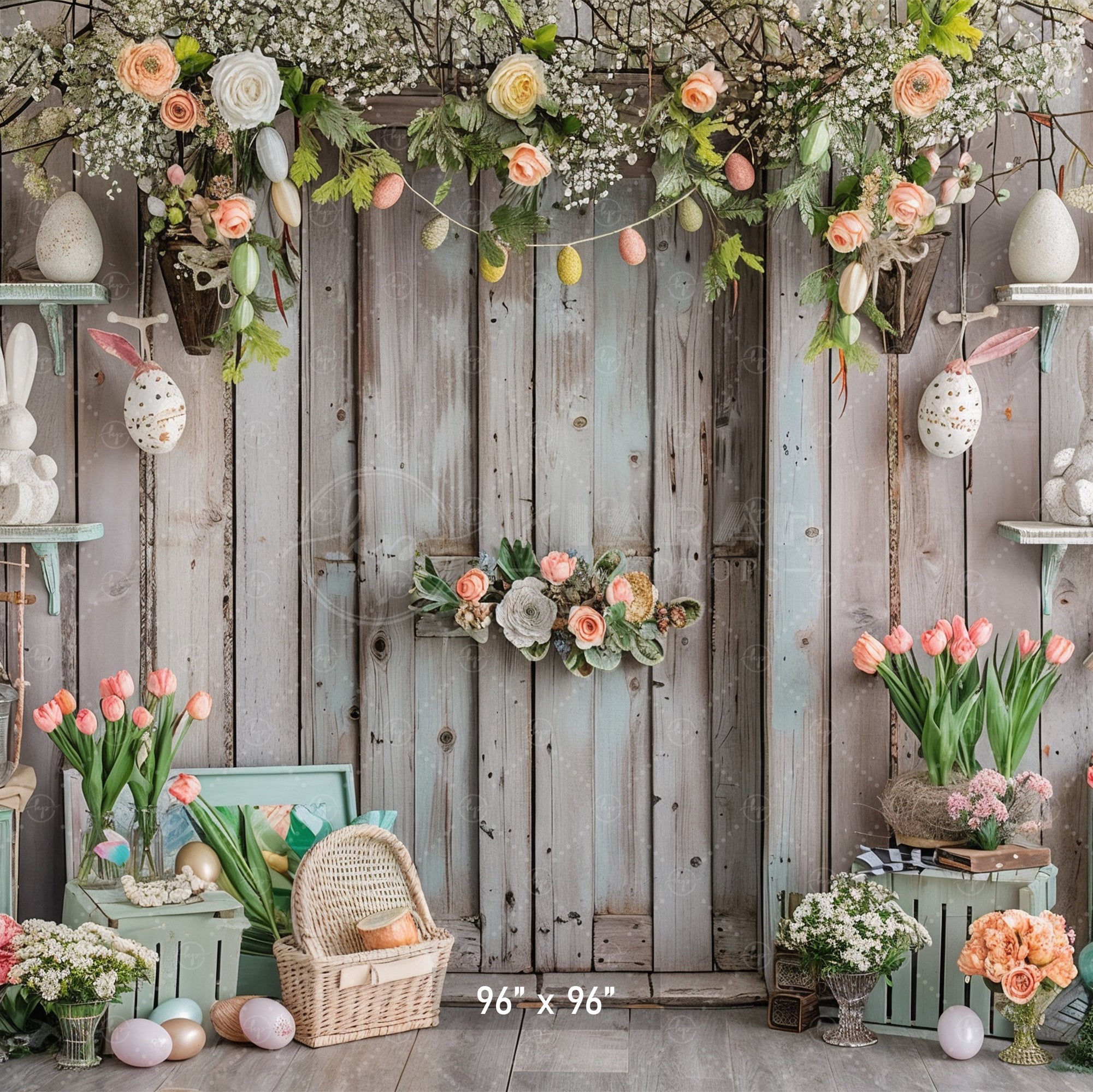 Rustic Easter Charm Backdrop