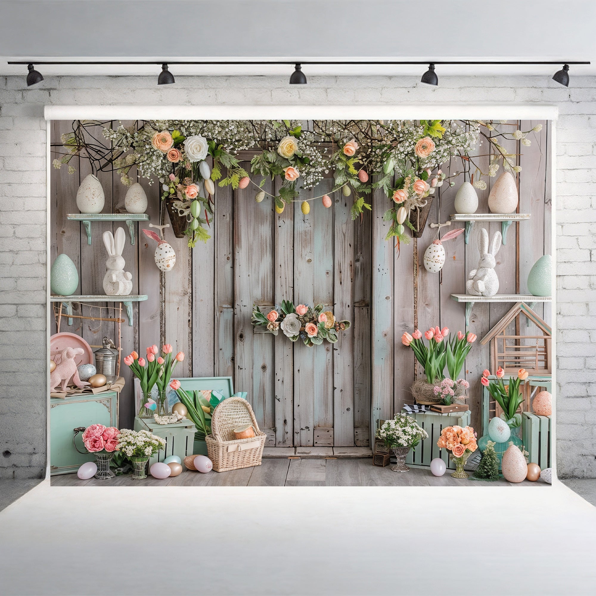 Rustic Easter Charm Backdrop