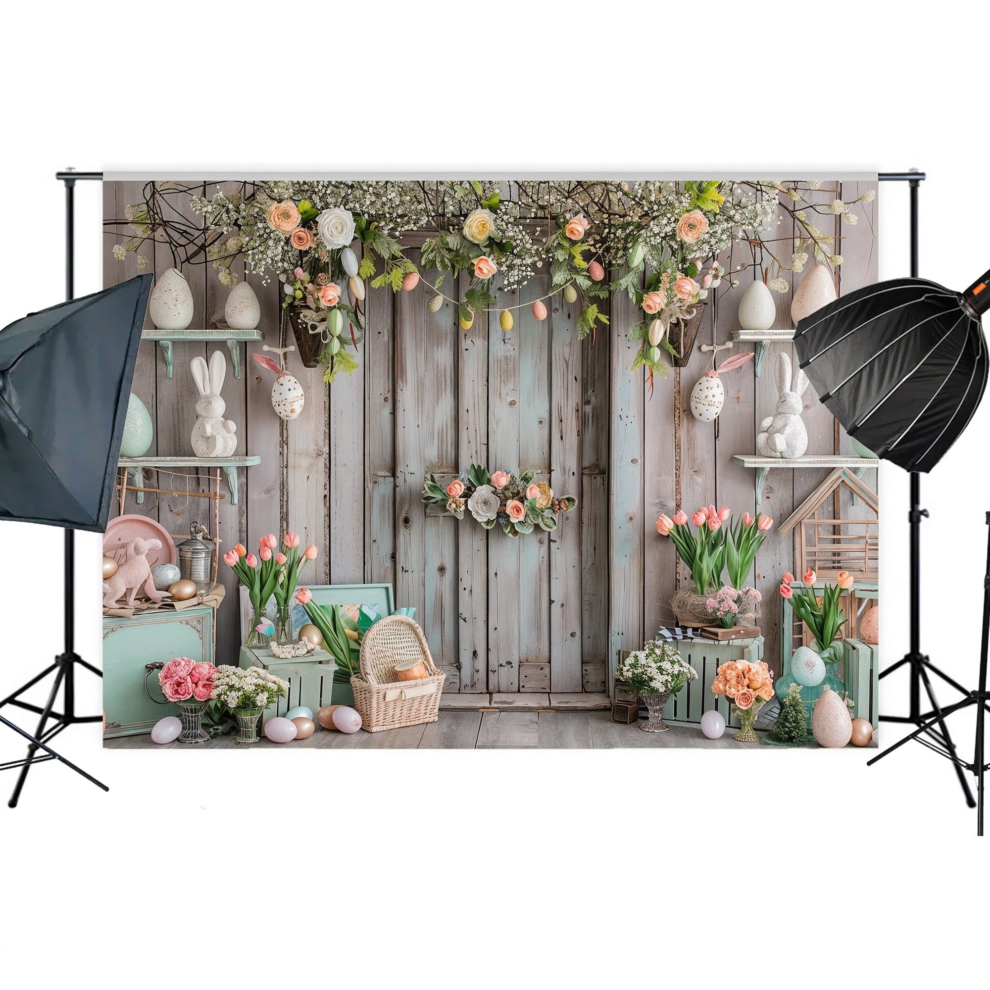 Rustic Easter Charm Backdrop