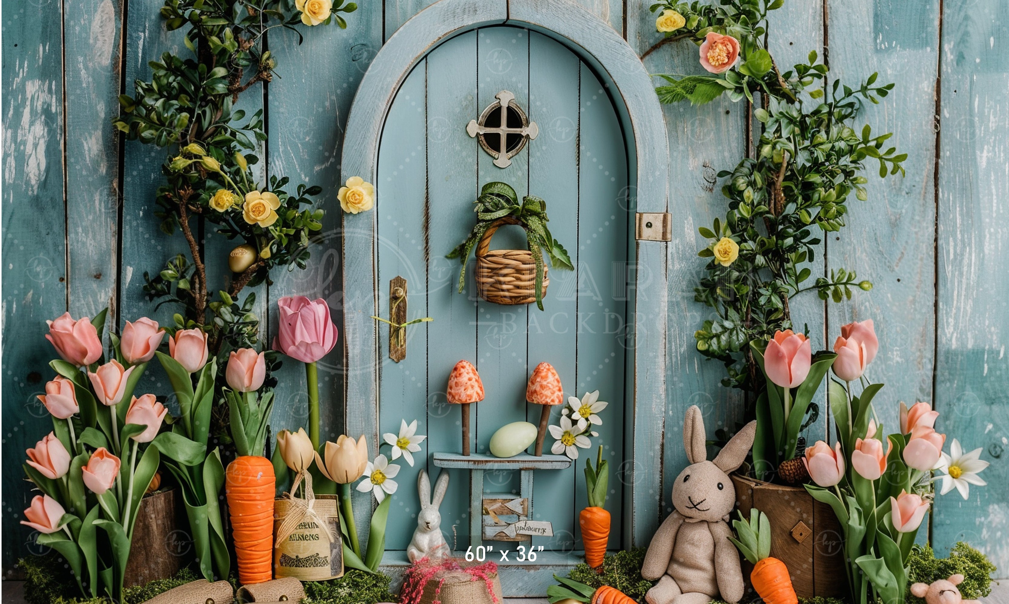 Enchanted Easter Garden Backdrop